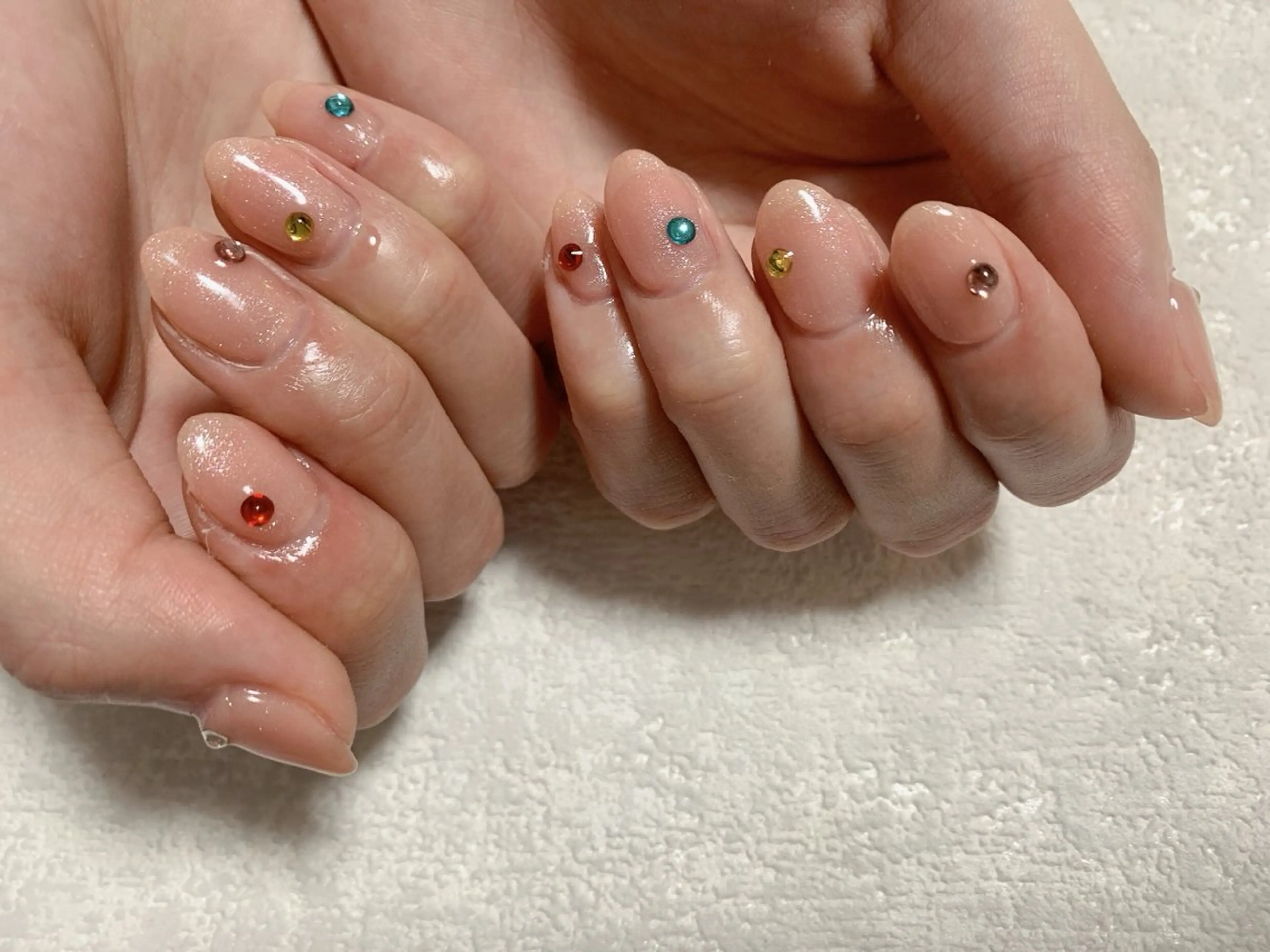 ネイル ジェルネイル キラキラネイル 韓国ネイル メンズネイル パラジェル kiki nail たまプラーザのネイルデザイン