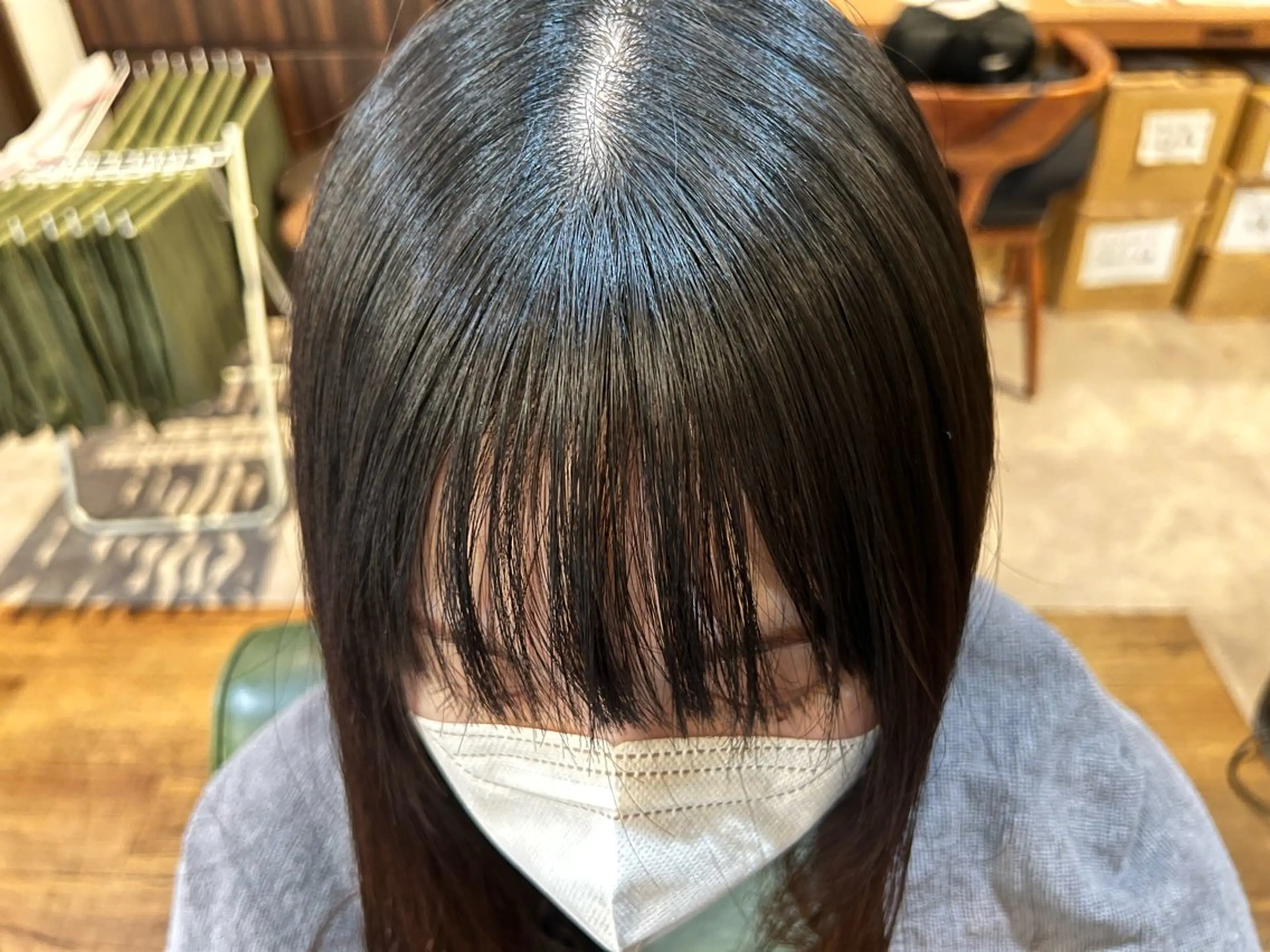 ロング 顔周りカット 縮毛矯正 まゆ/髪質改善 ストレート/スパ🫧のヘアスタイル
