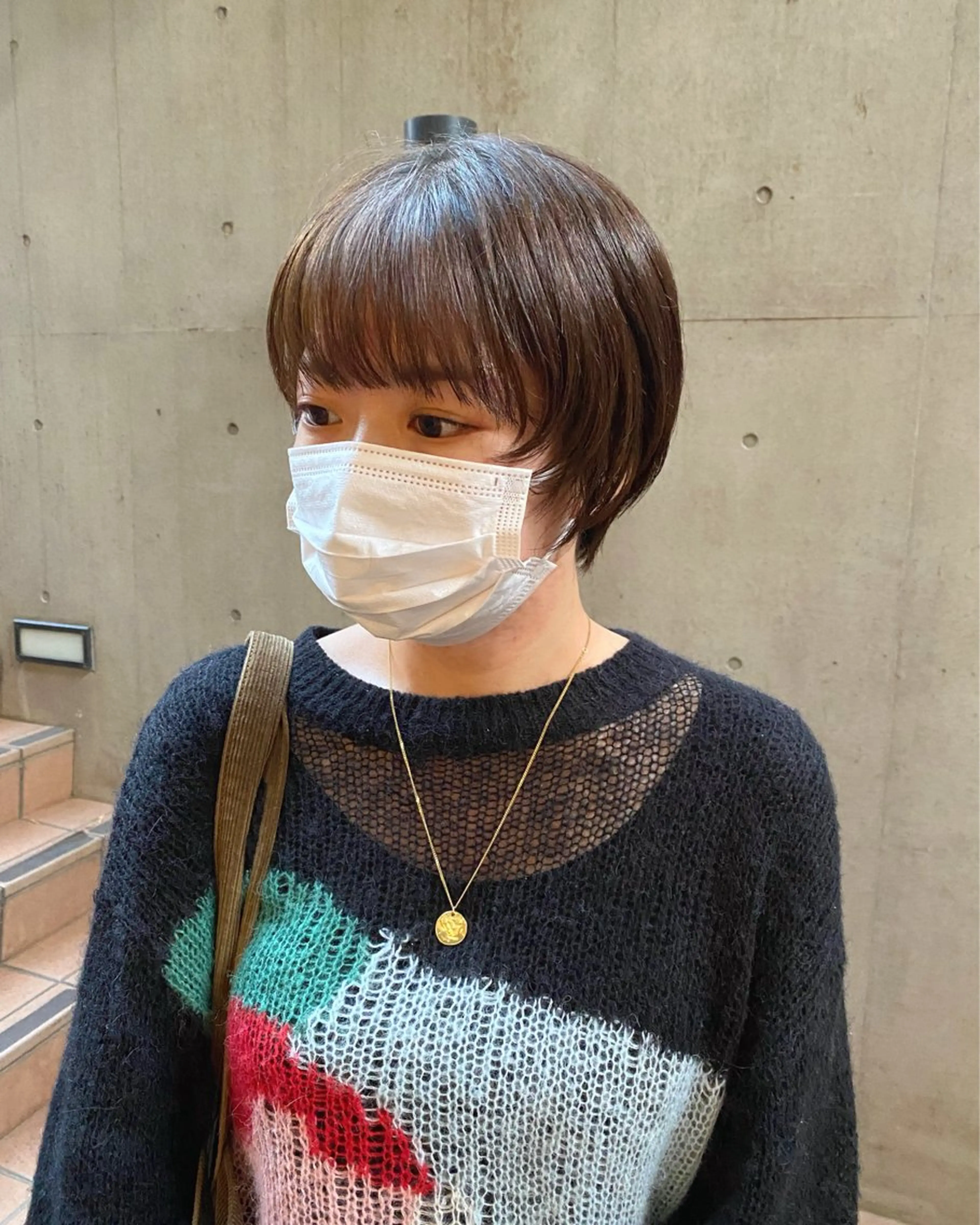 ショート 丸みショート ショートヘア カット パーマ 大人可愛い♡コテ巻き パーマ🌼杉田 萌恵のヘアスタイル