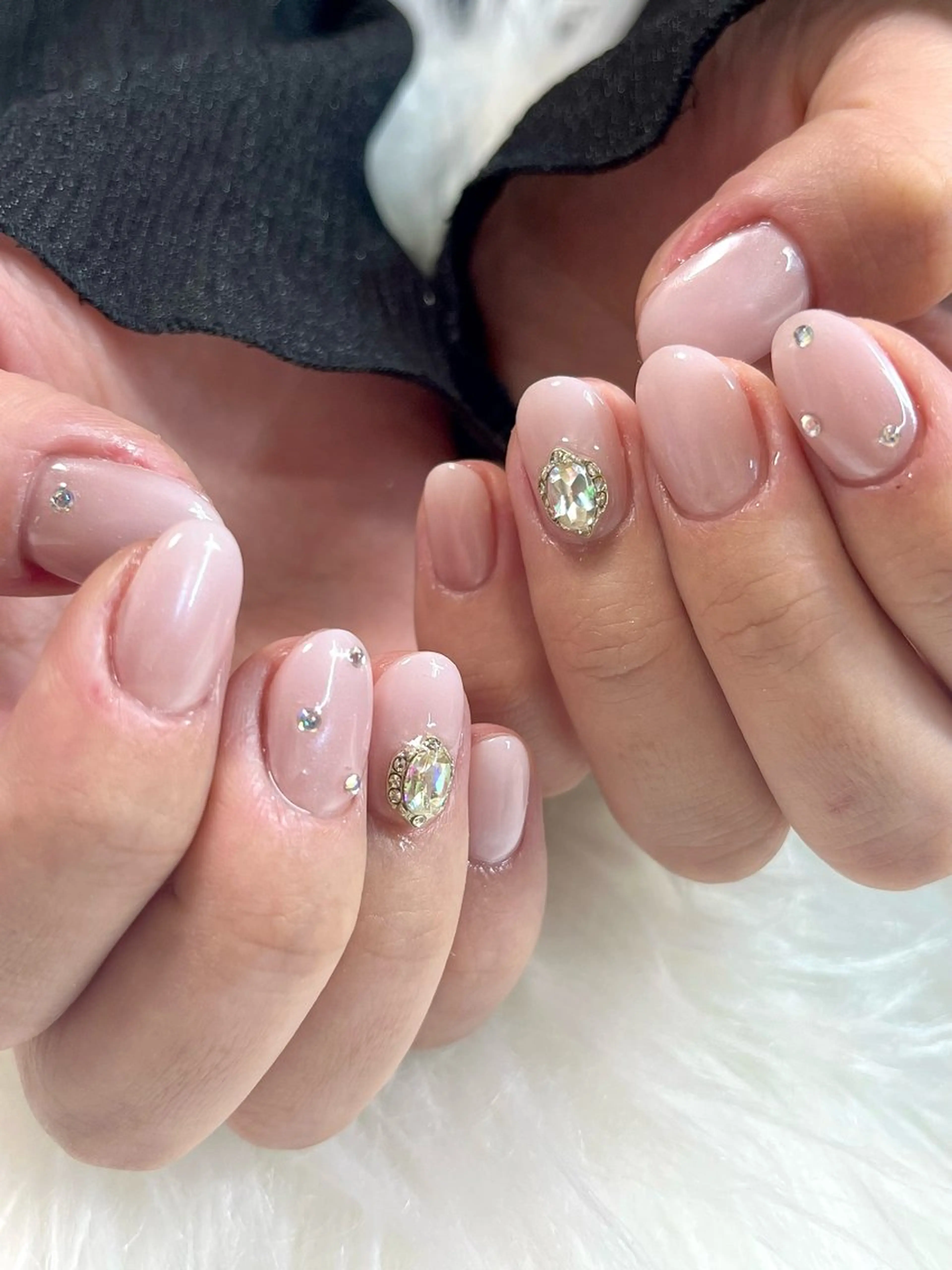 ネイル 持ち込み ピンク ハンドネイル Chipi Nailのネイルデザイン