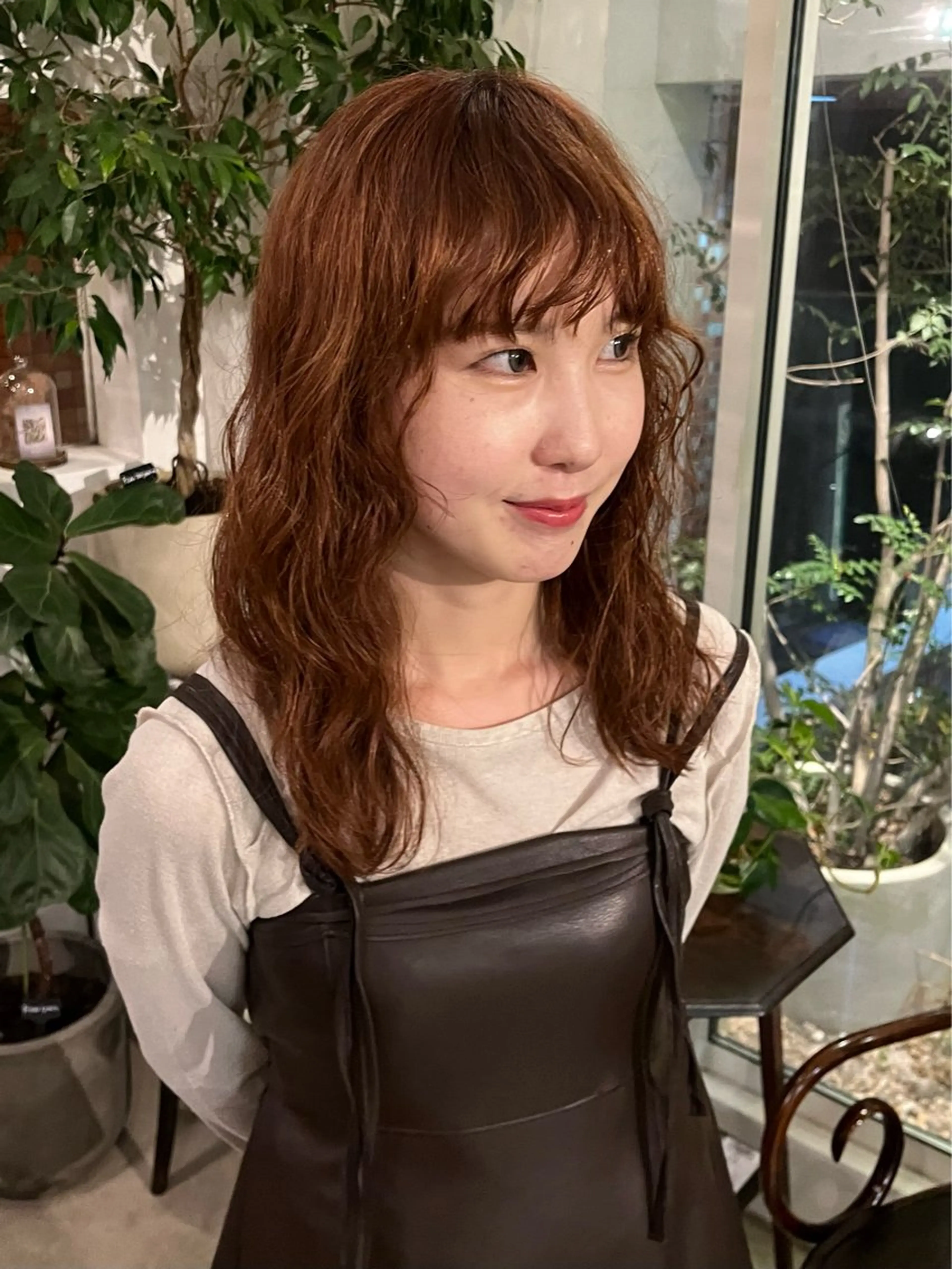 ロング パーマ カット パーマ 柴田 さくらのヘアスタイル