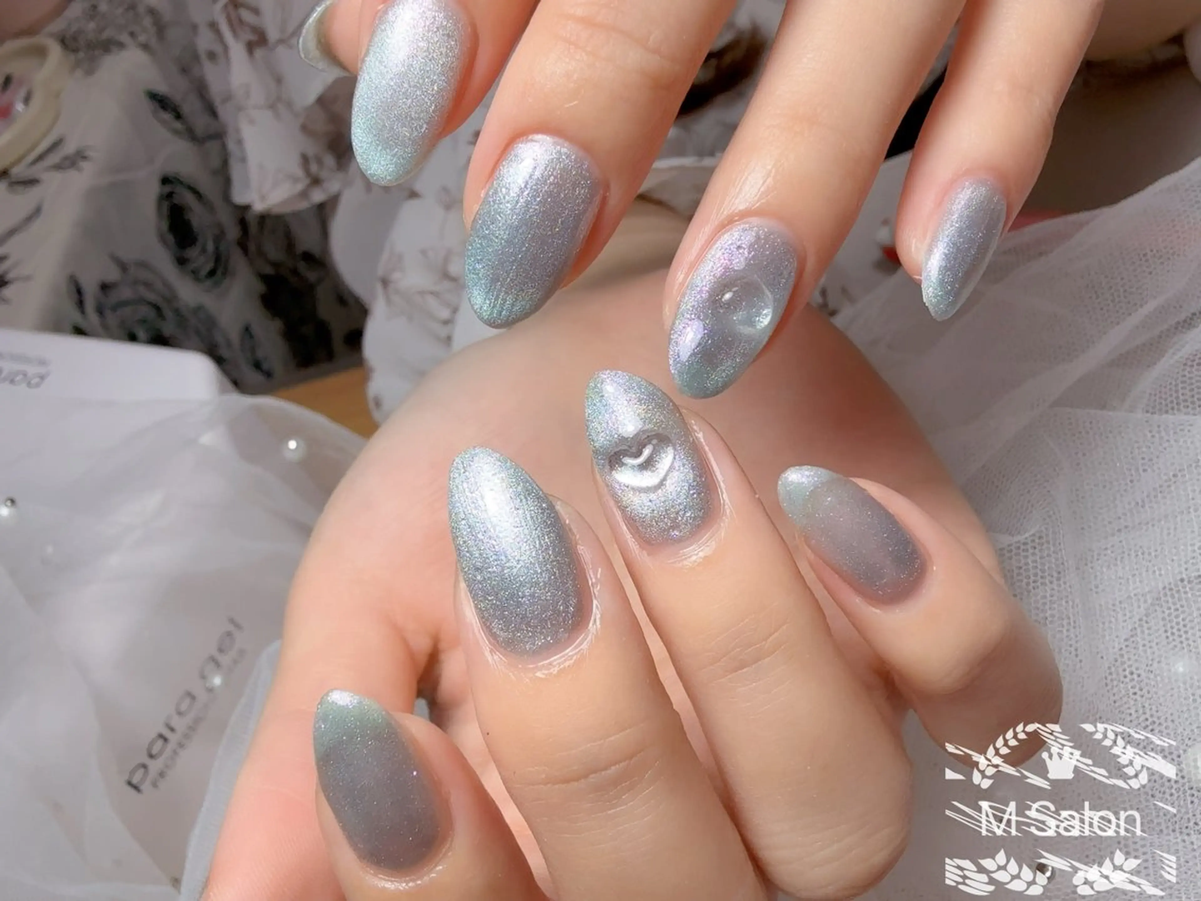 ネイル フレンチネイル マグネットネイル ニュアンスネイル オフィスネイル ワンカラーネイル ハンドネイル Mnail _KKのネイルデザイン