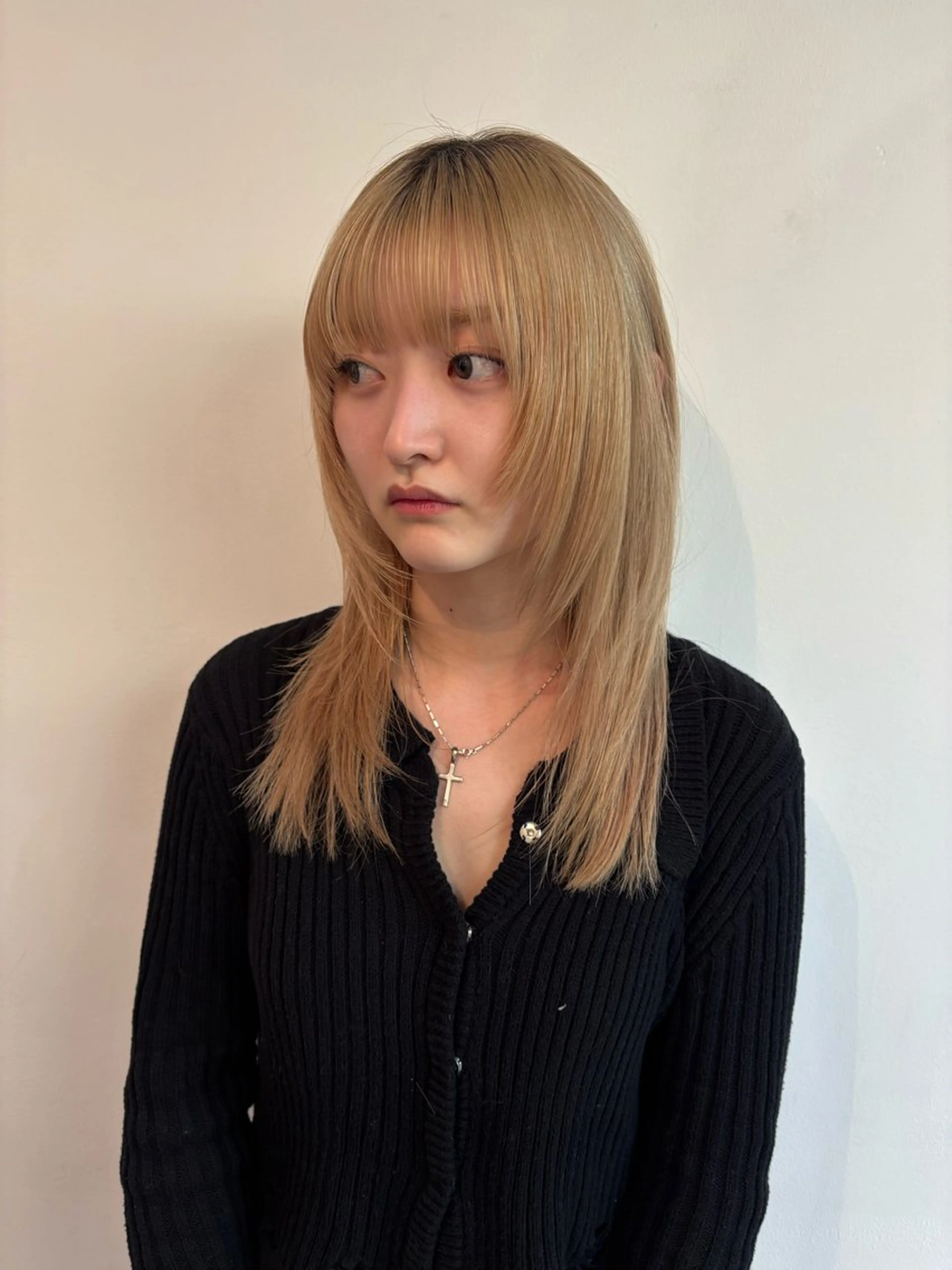 セミロング カット sakura🌸 レイヤー/韓国ヘアのヘアスタイル