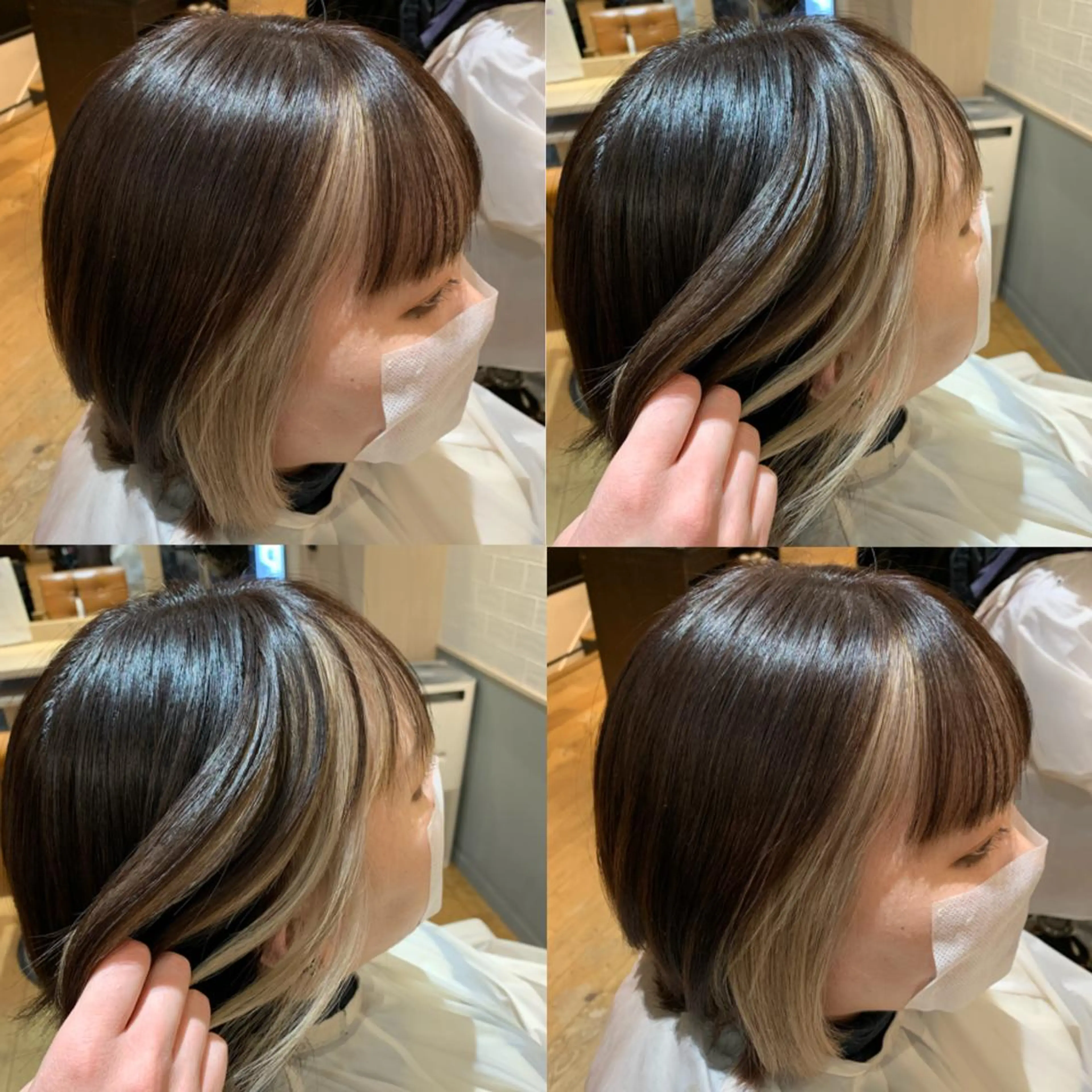 ショート カラー ヘアアレンジ インナーカラー ヘアカラー トリートメント 🦋韓国ヘア 坂本 菜摘🦋のヘアスタイル