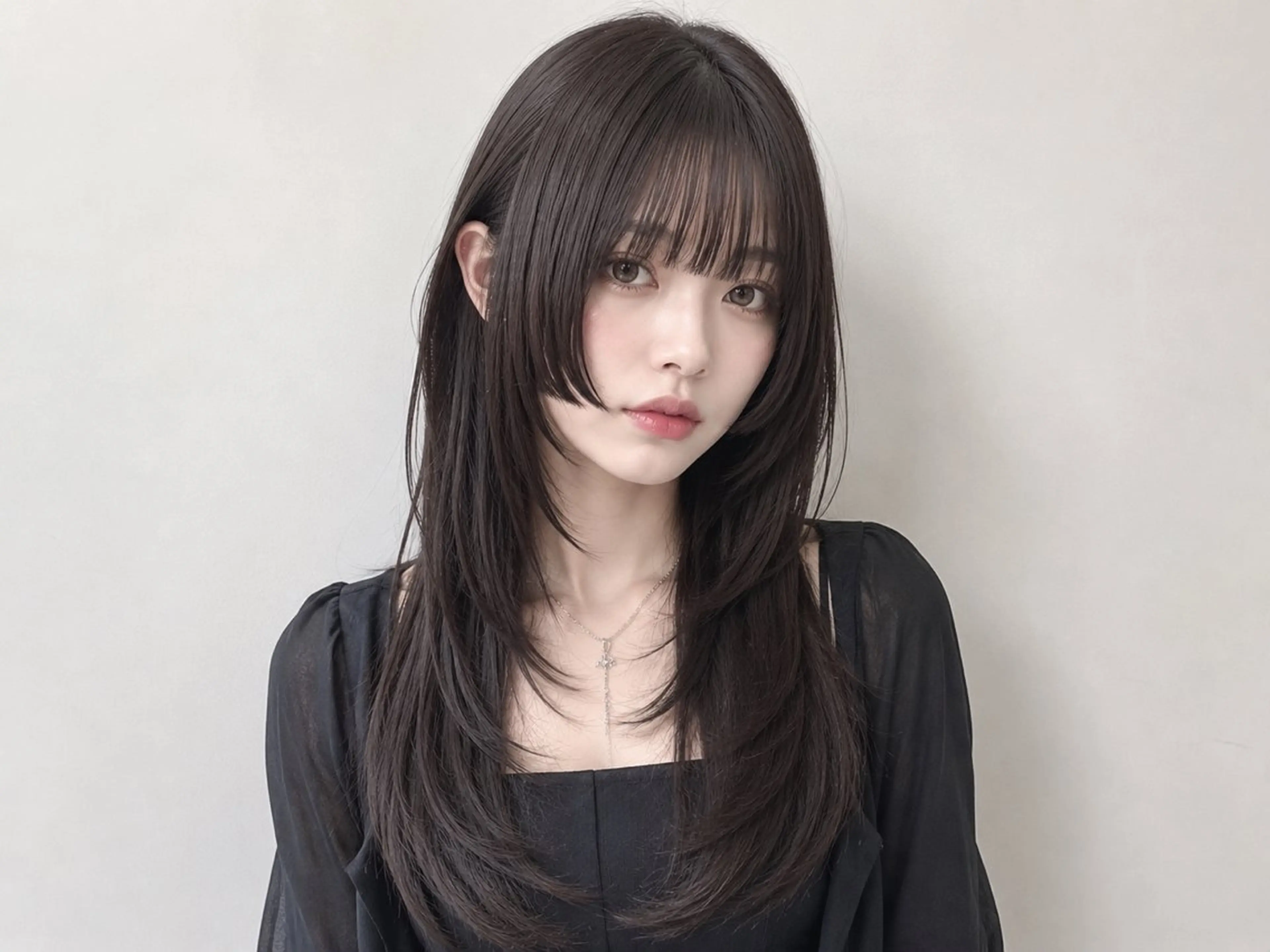 セミロング レナ/原宿/レイヤー ダブルカラーのヘアスタイル