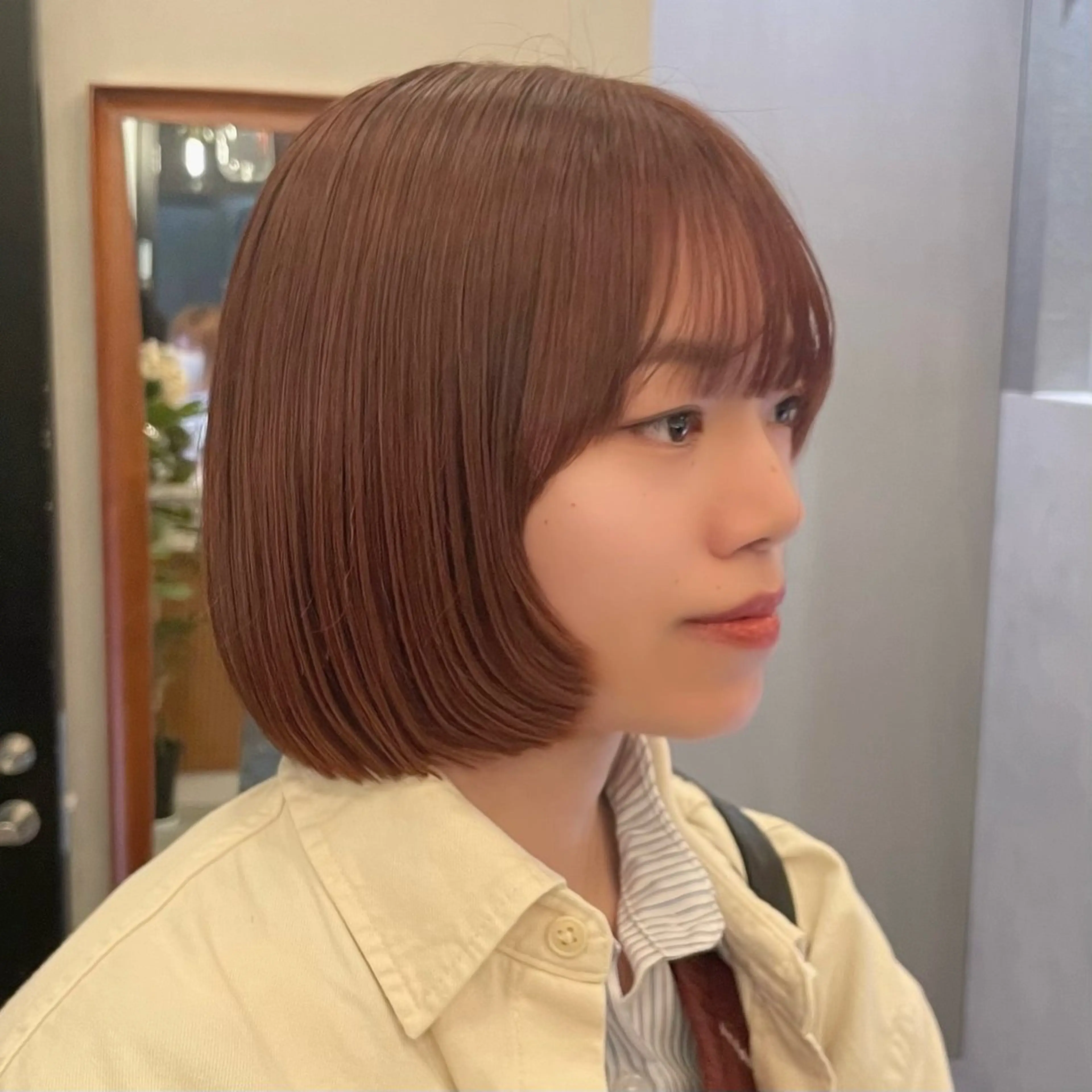 ショート カラー ボブレイヤー ボブ レイヤーカット トリートメント カット ヘアカラー トリートメント ボブ/縮毛矯正/レイ ヤー♡Natsukiのヘアスタイル