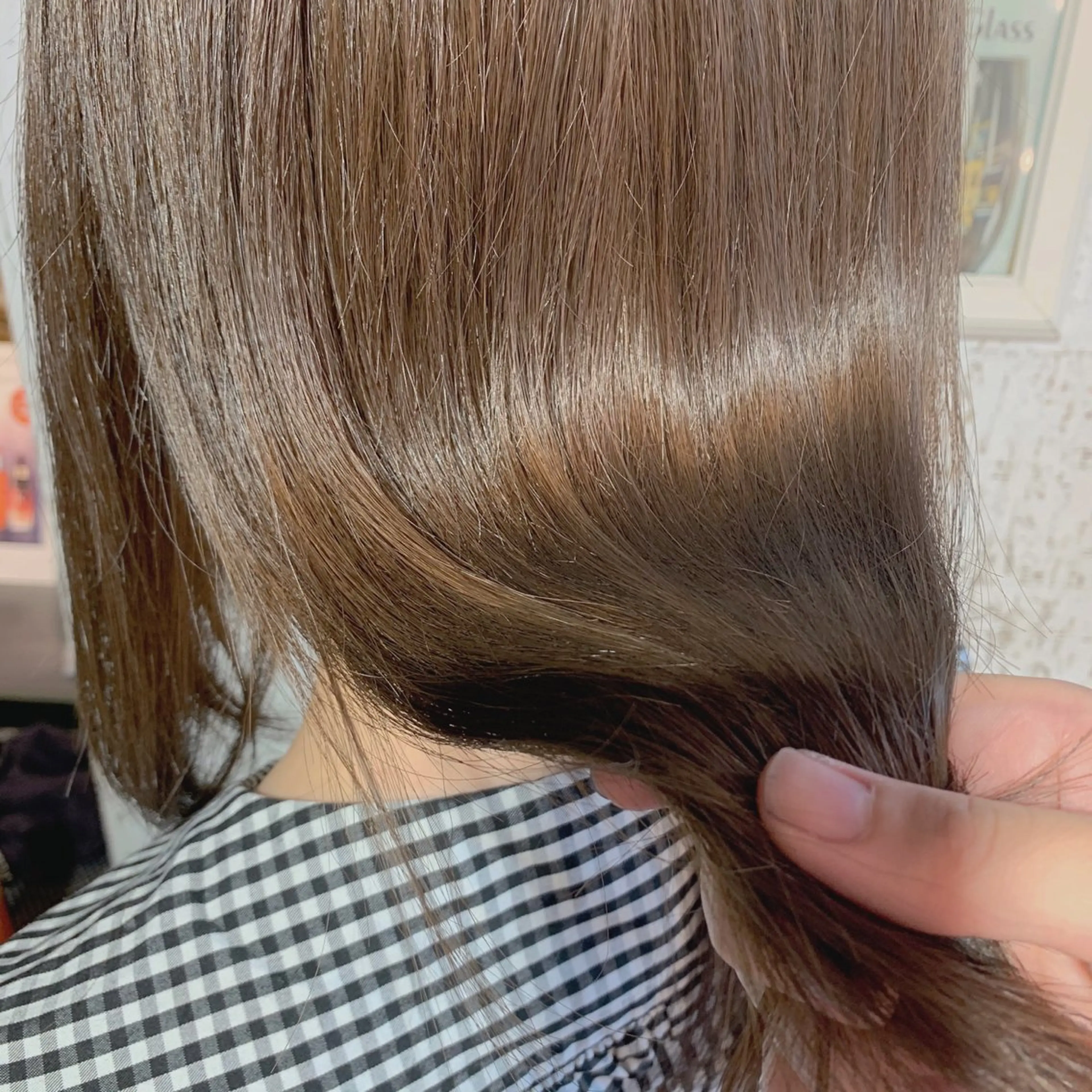 セミロング カラー カット 縮毛矯正 トリートメント stylist/ボブ ことの/韓国レイヤーのヘアスタイル