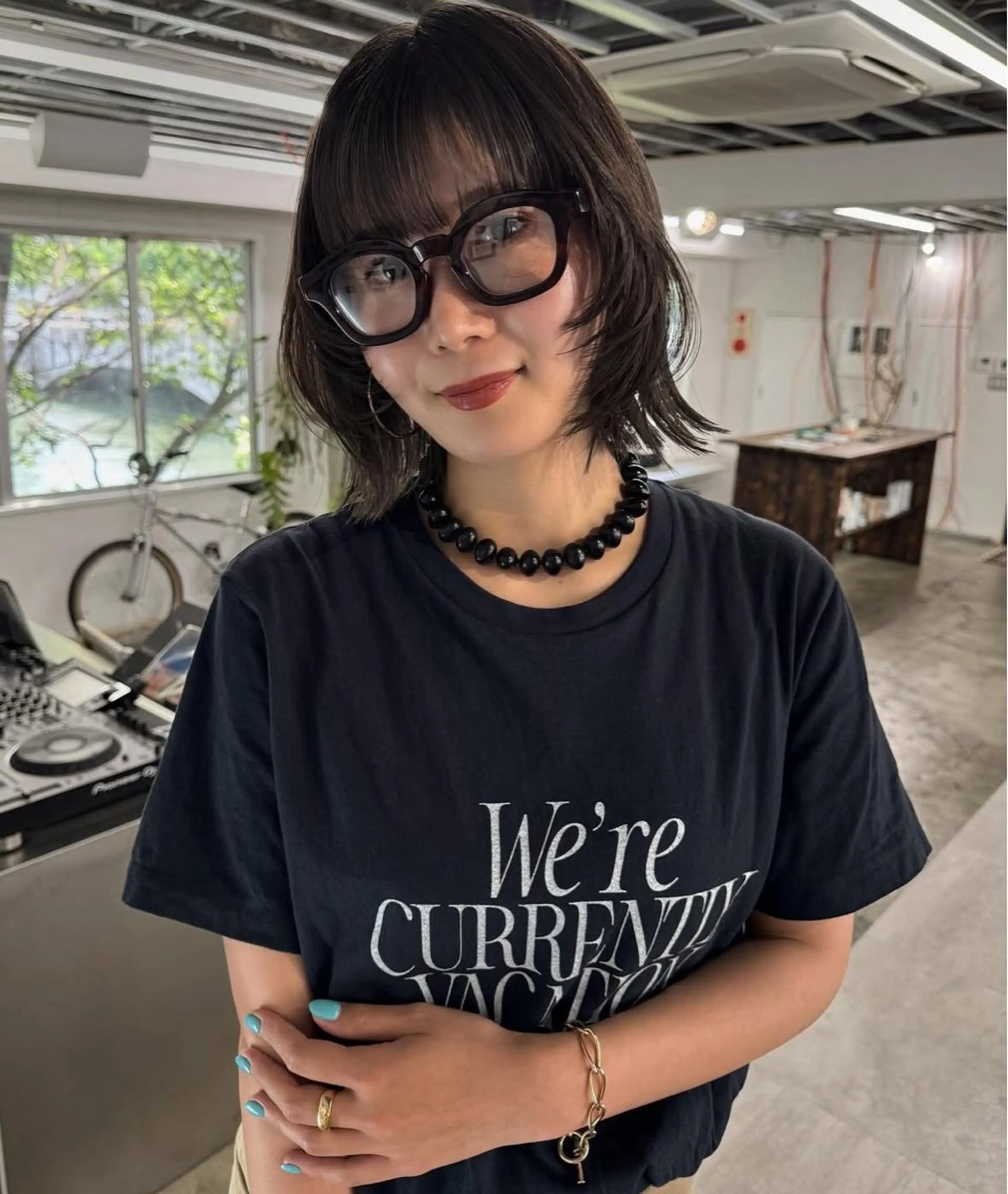 ミディアム カラー パーマ ヘアアレンジ メンズ 心斎橋美容室 Junのヘアスタイル