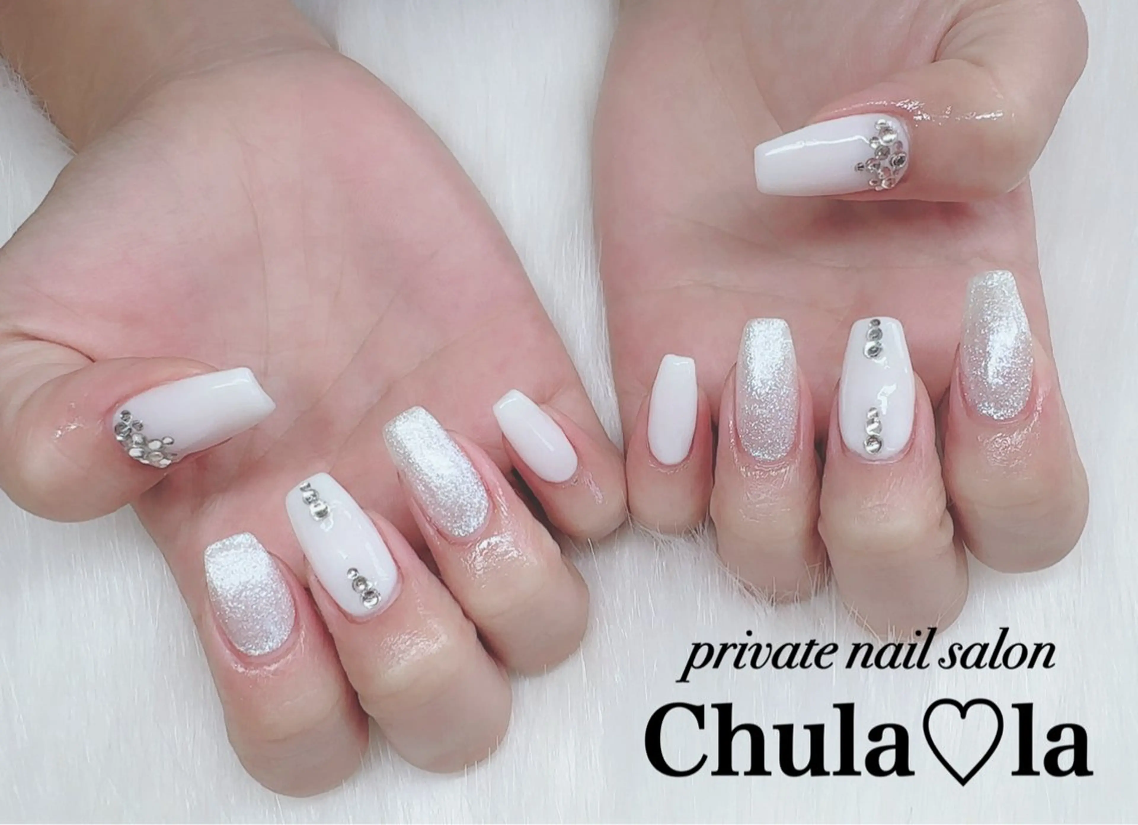 ネイル ストーンネイル ハンドネイル Chula♡la 豊見城市高安のネイルデザイン