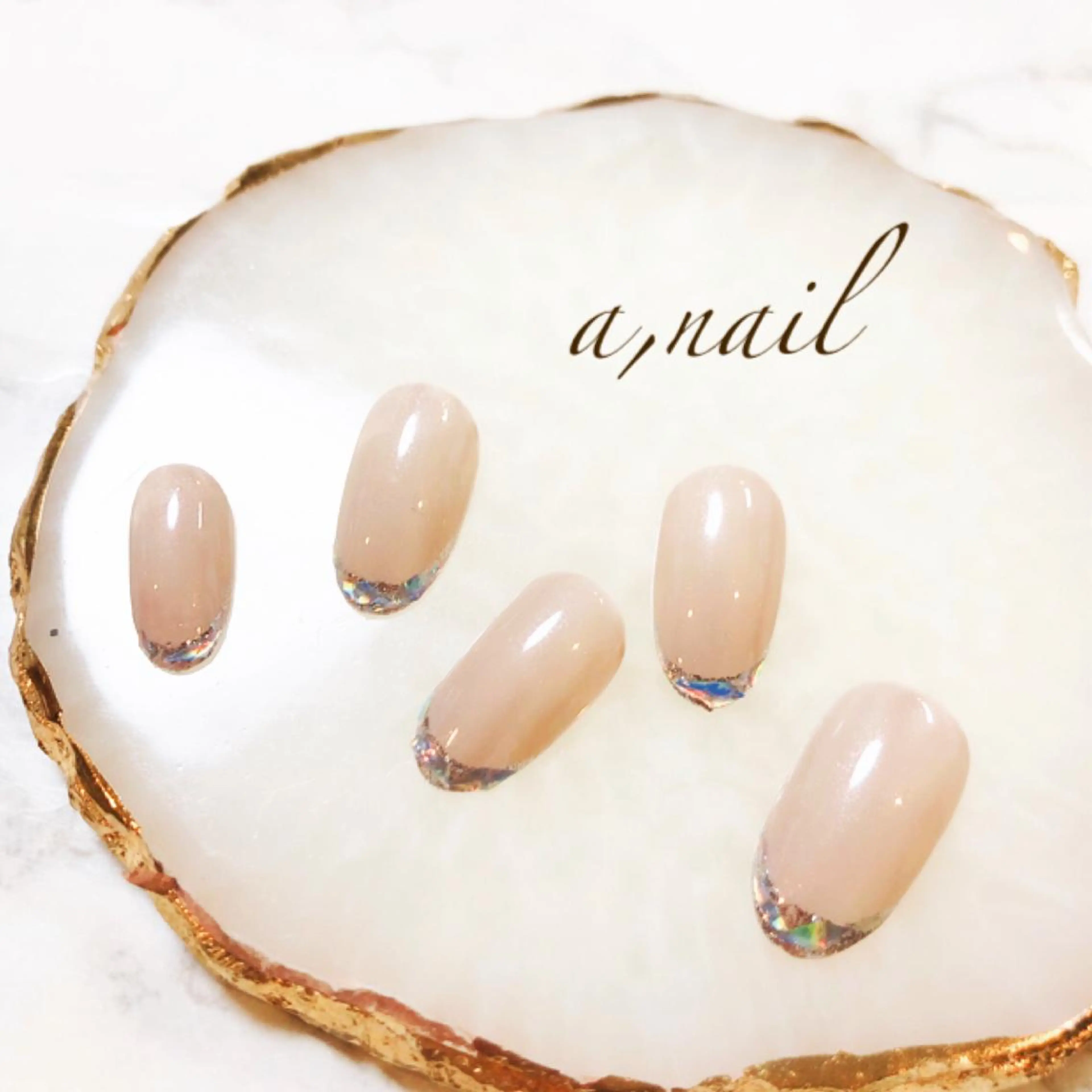 ネイル フットネイル フレンチネイル ジェルネイル ガラスフレンチ グラデーション ハンドネイル ネイルサロン エーネイルのネイルデザイン