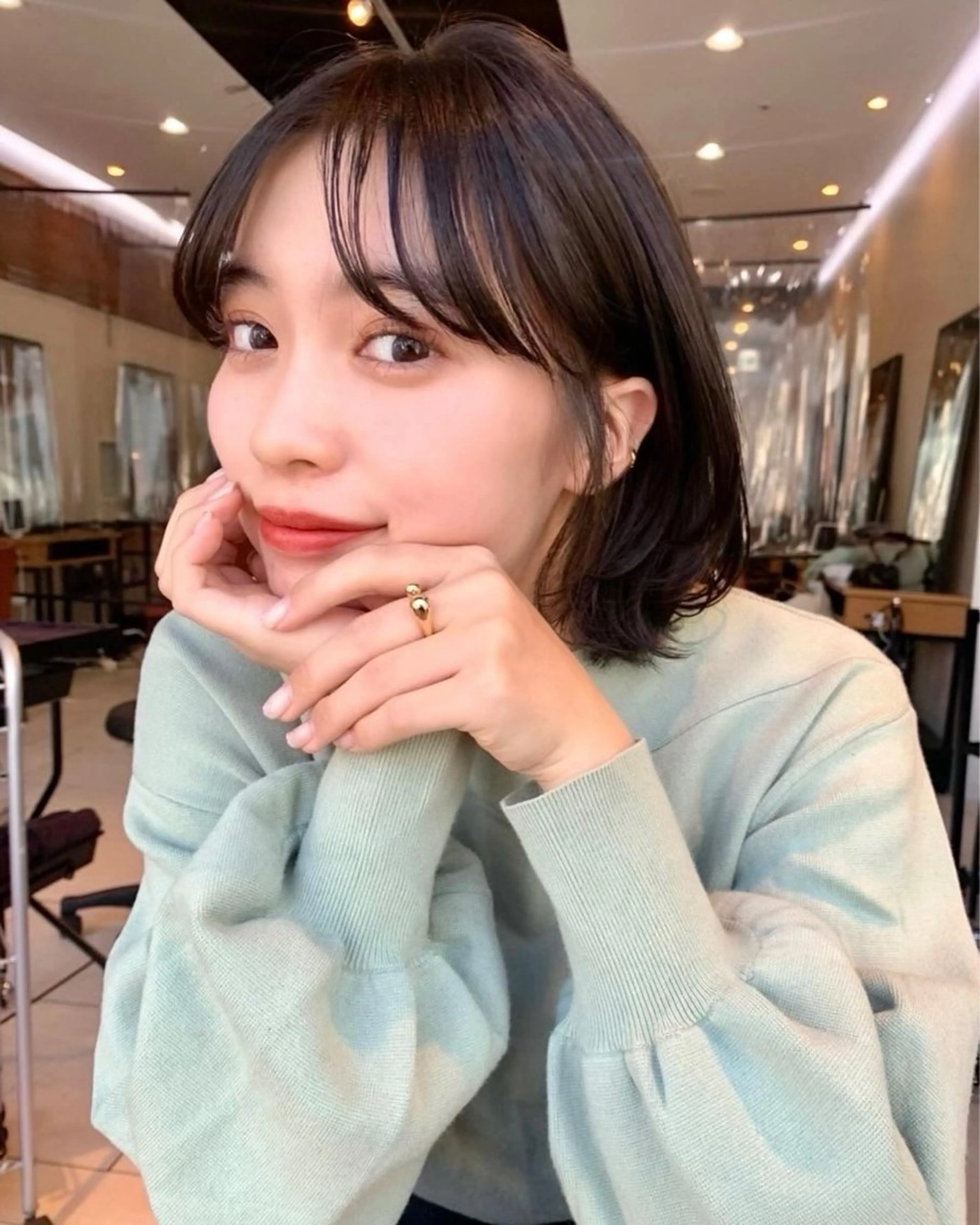 ショート カラー 🌱小顔ヘア/ボブ ミディアム/双葉🌱のヘアスタイル