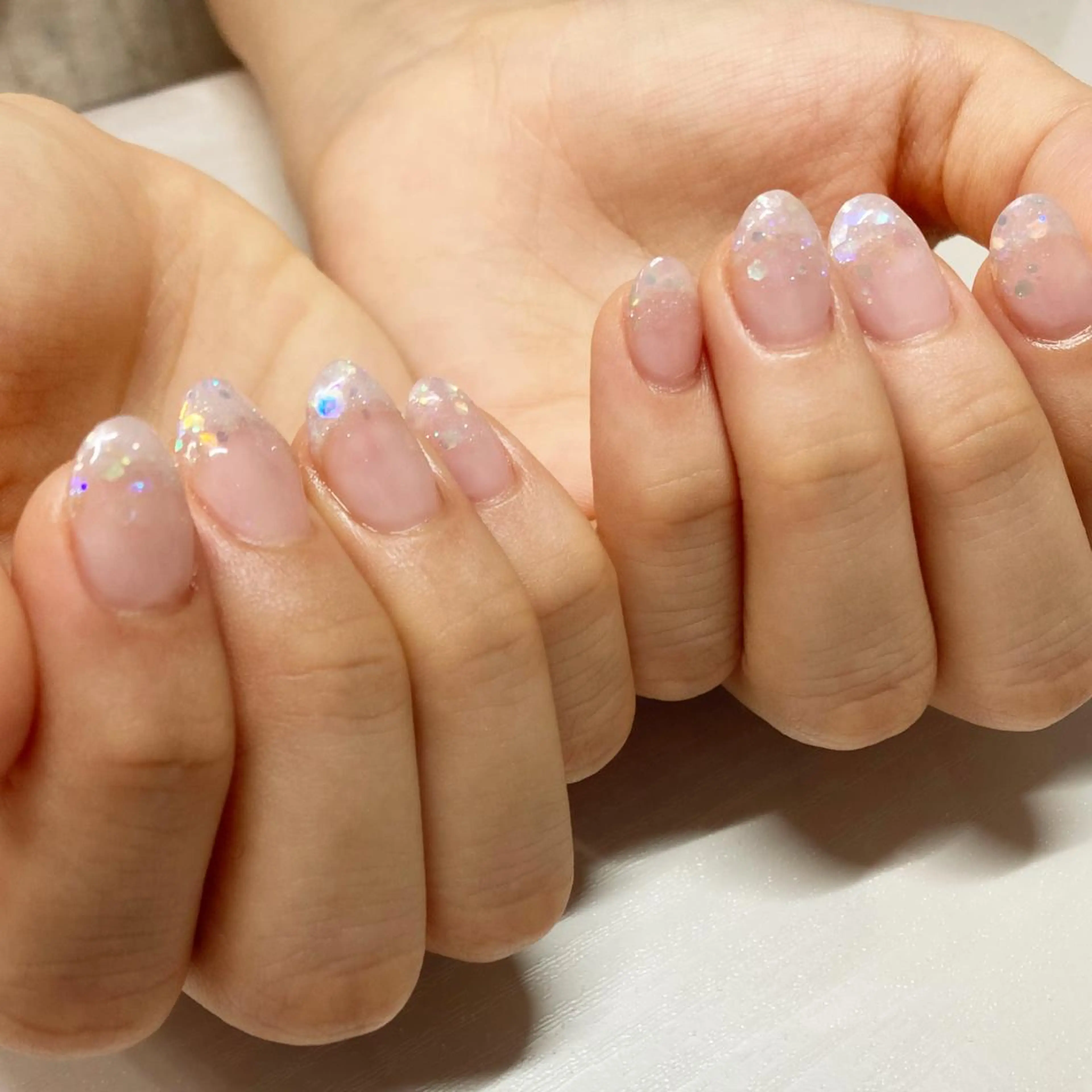 ネイル グラデーション スカルプネイル ショートネイル BellaLuna NAILのネイルデザイン