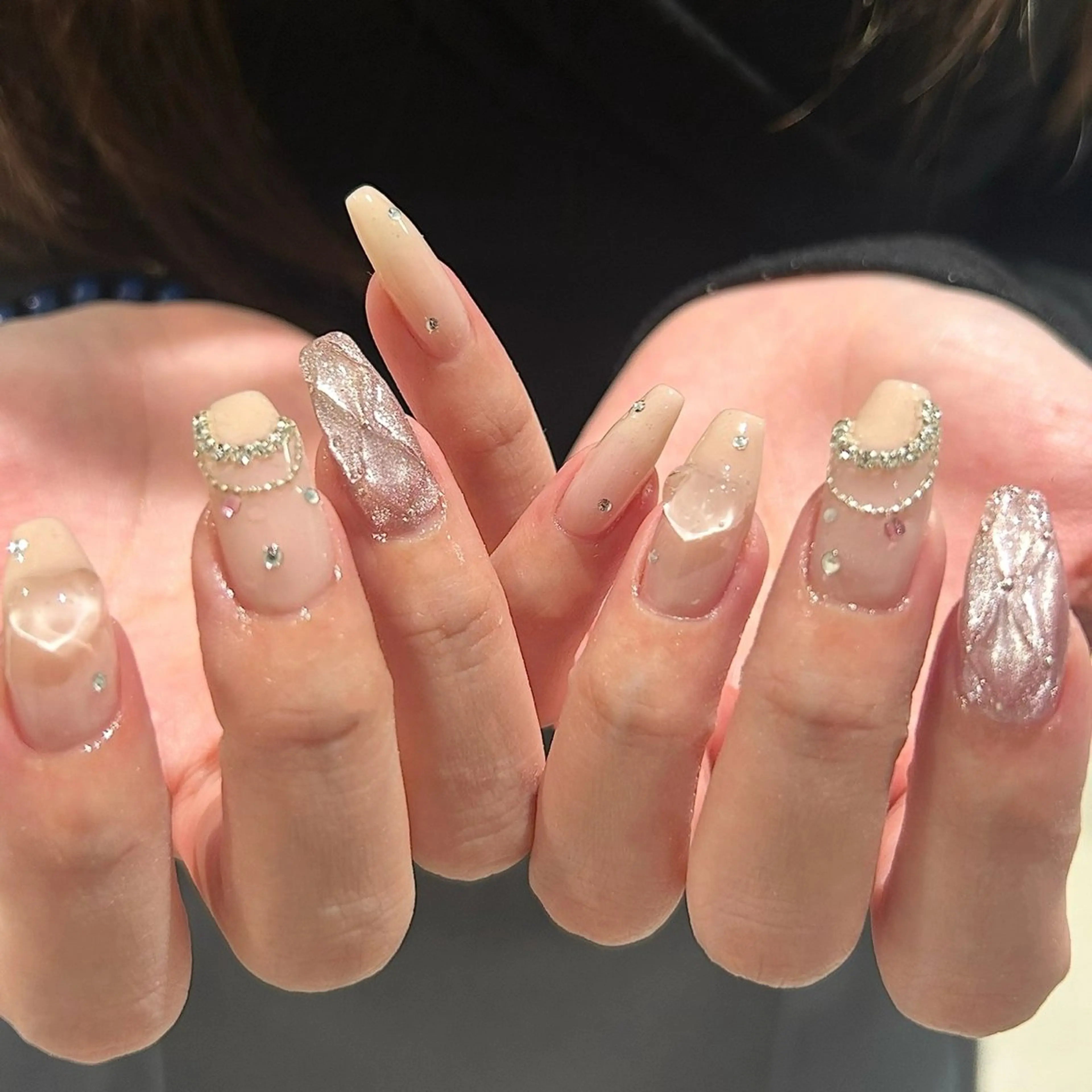 ネイル ハンドネイル honoka ガーリーネイル໒꒱のネイルデザイン