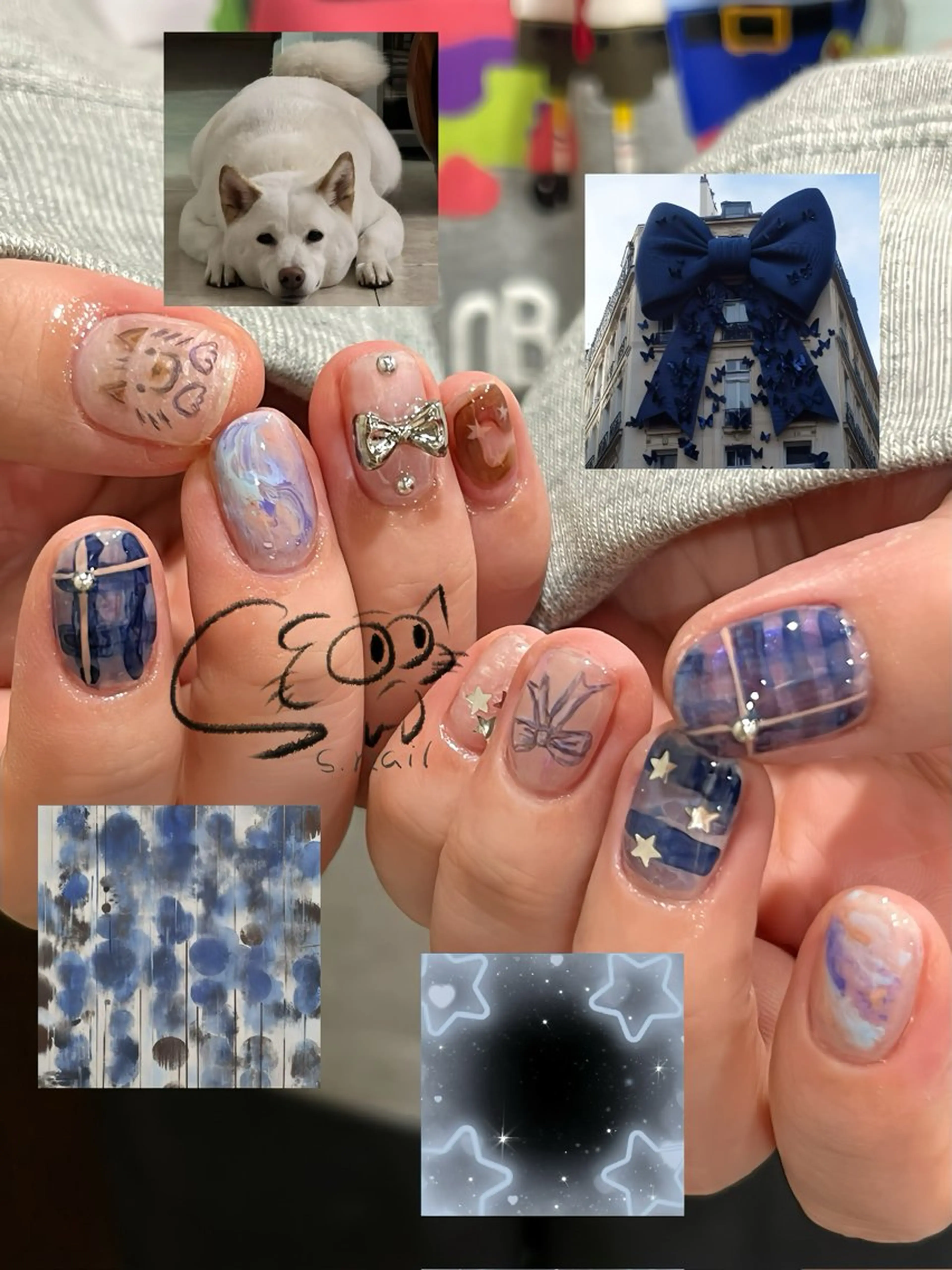 ネイル チークネイル フレンチネイル グラデーション マグネットネイル ワンカラーネイル S.nail _のネイルデザイン