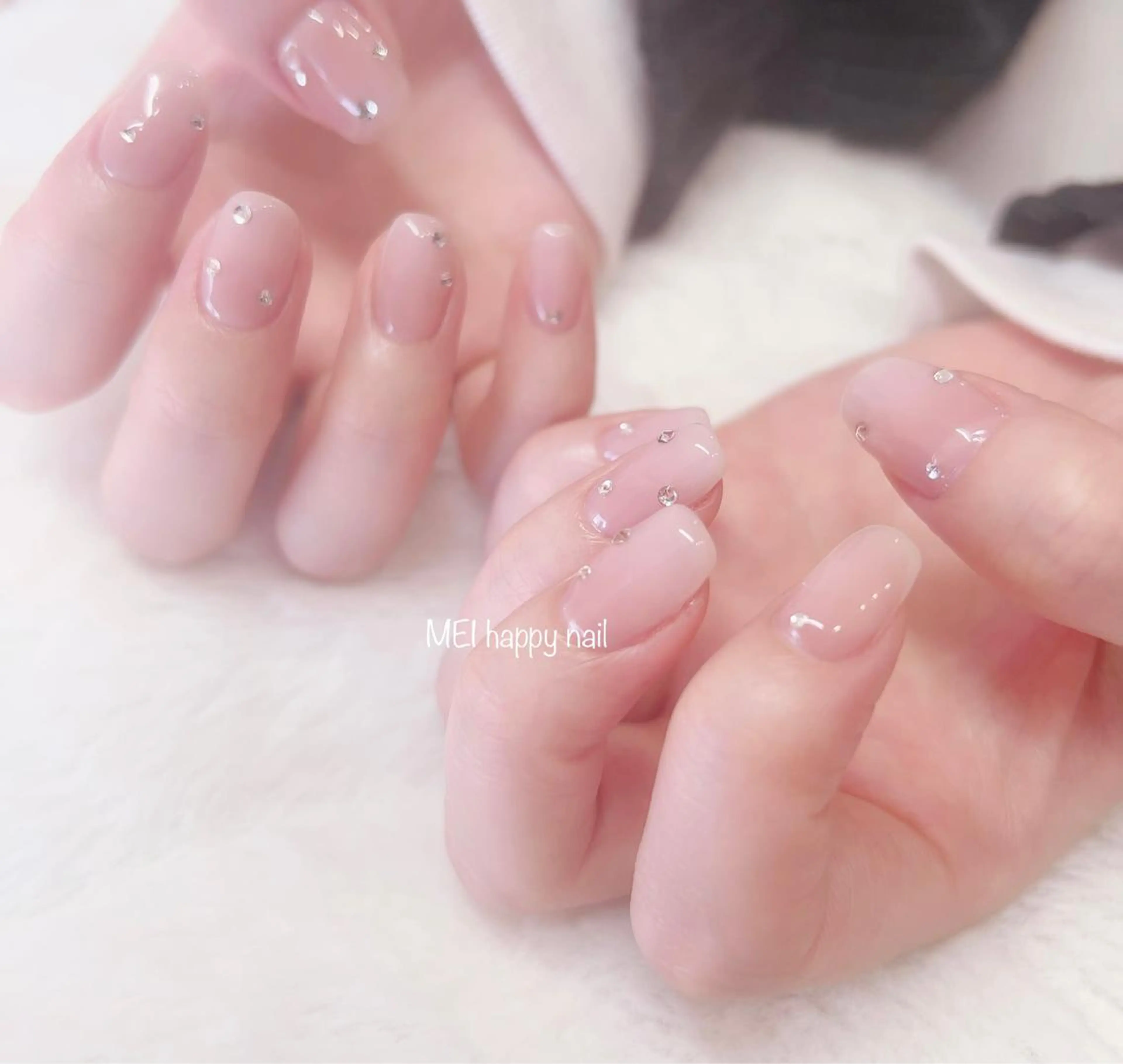 ネイル フレンチネイル ジェルネイル マグネットネイル 持ち込み ワンカラーネイル 北浦和 自爪育成ケアのネイルデザイン