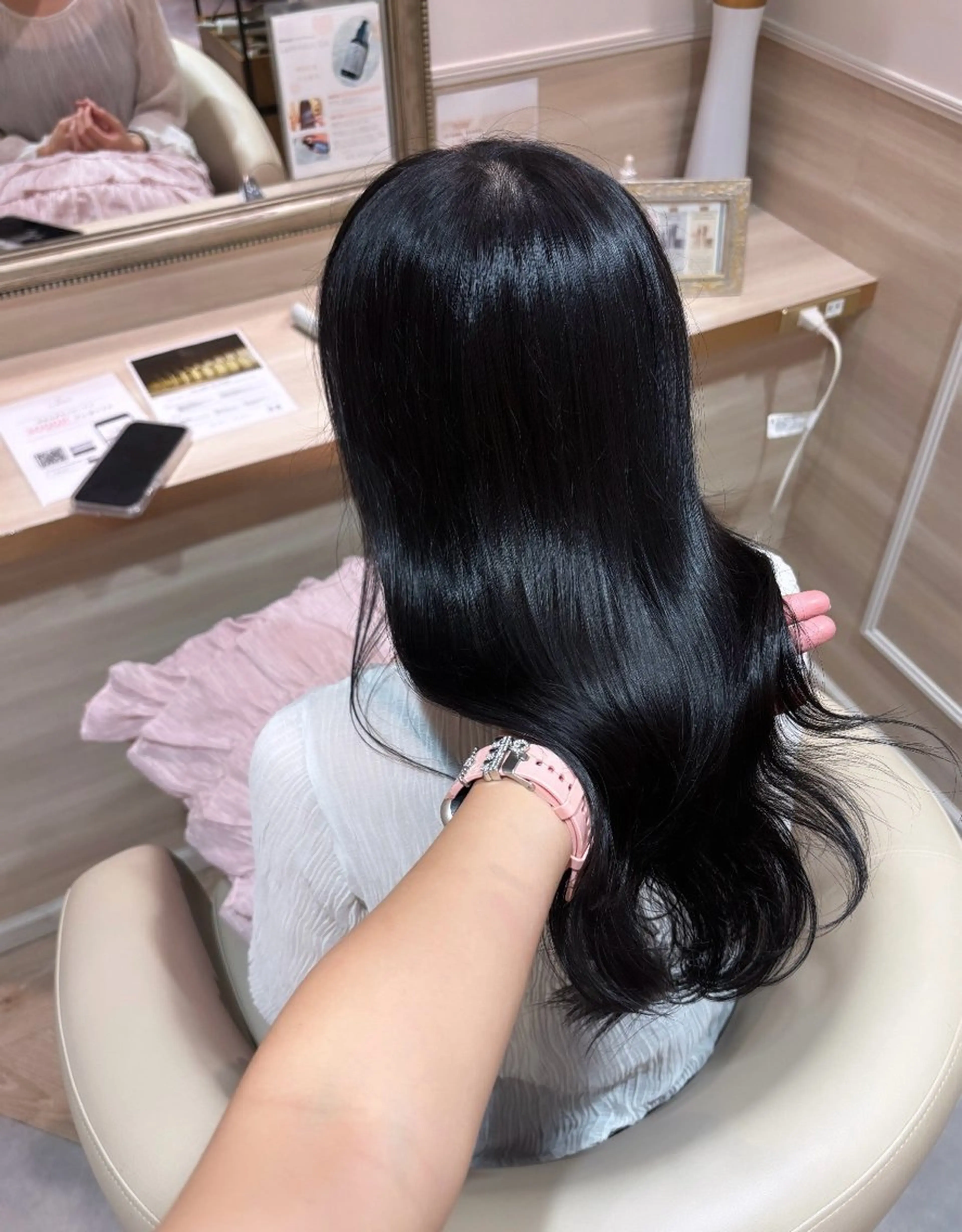 カラー 黒髪 ブルーカラー ブルーブラック ヘアカラー 🩰髪質改善/ 艶カラー/uta🩰のヘアスタイル