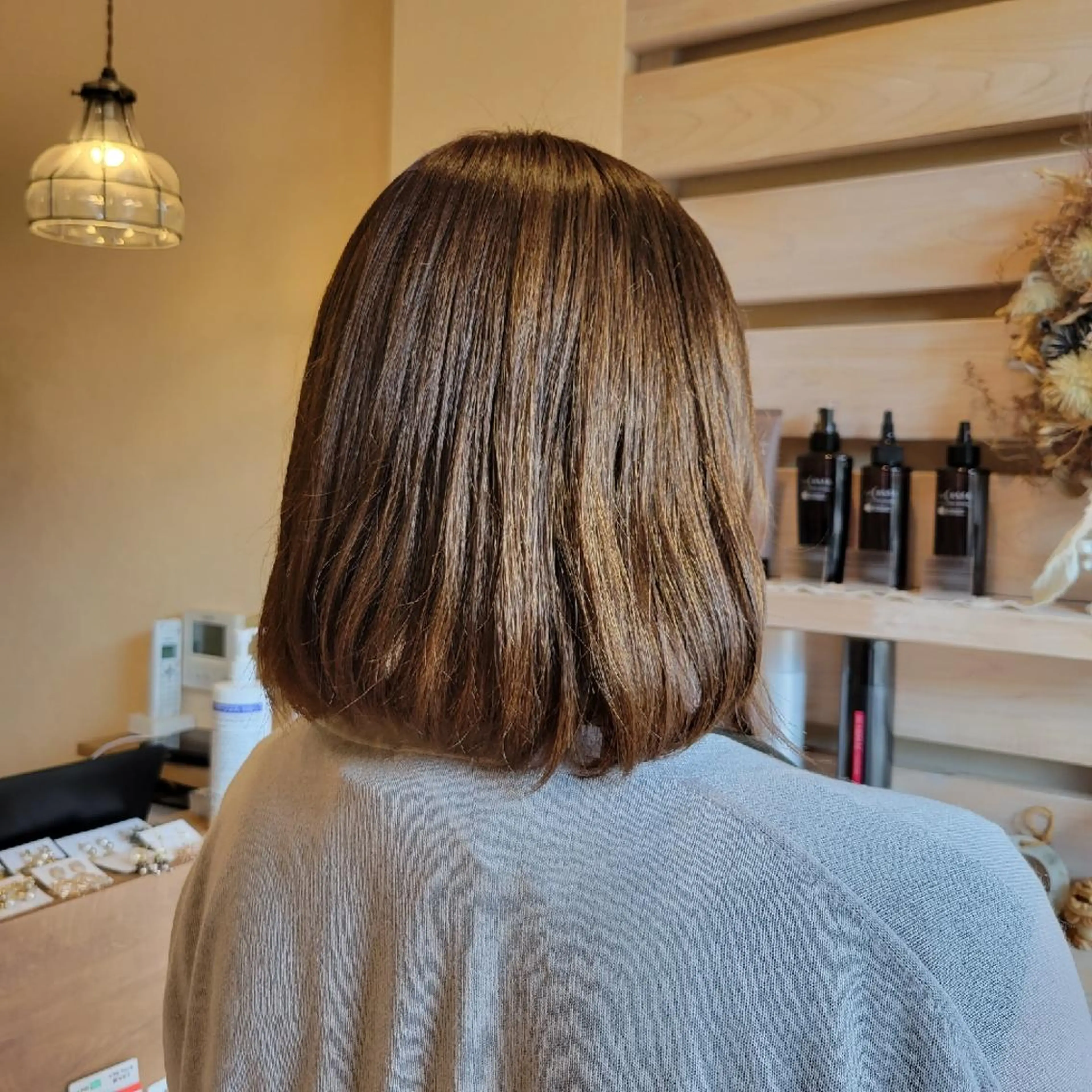 ミディアム カラー な ほのヘアスタイル