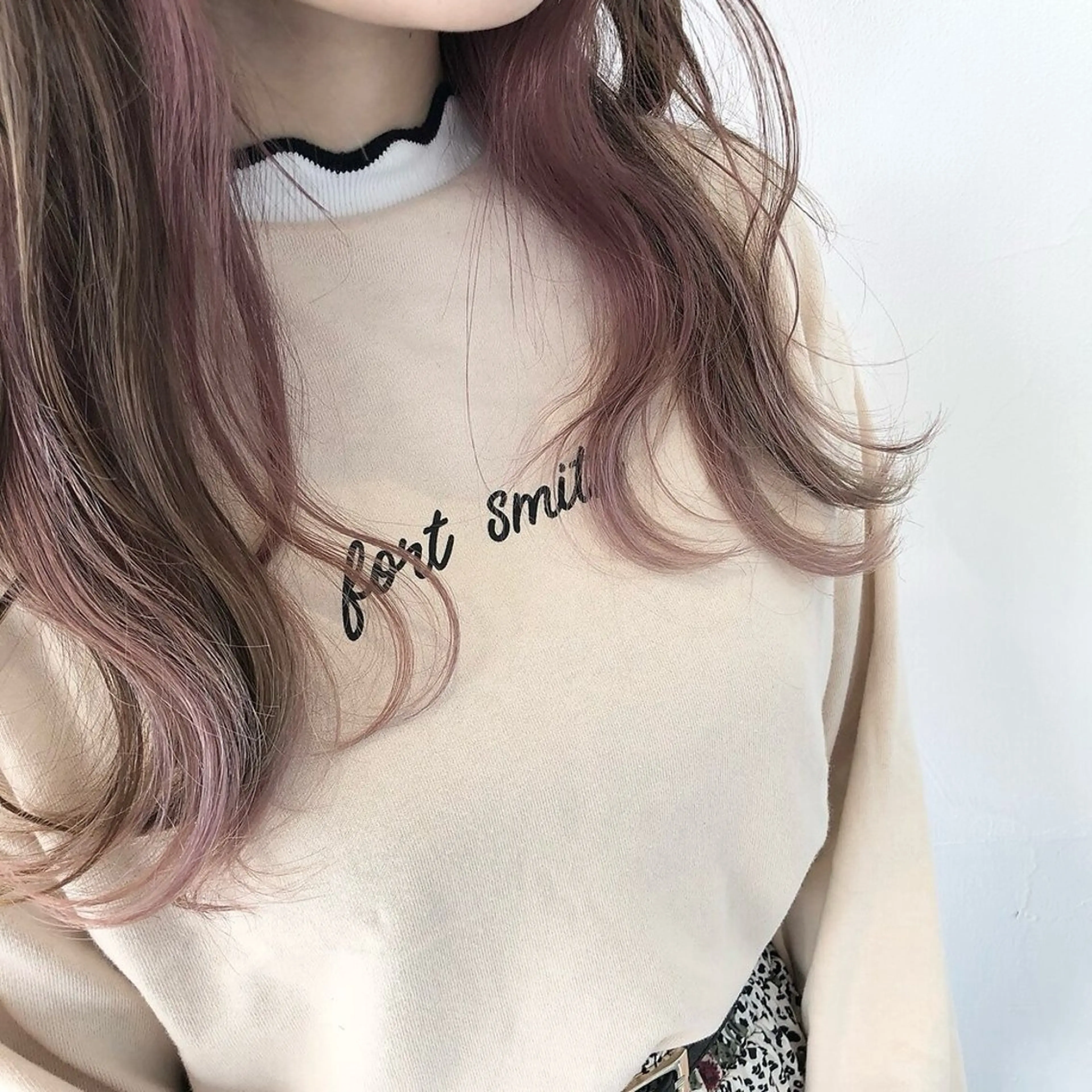 ロング カラー 坂柳 朱音のヘアスタイル