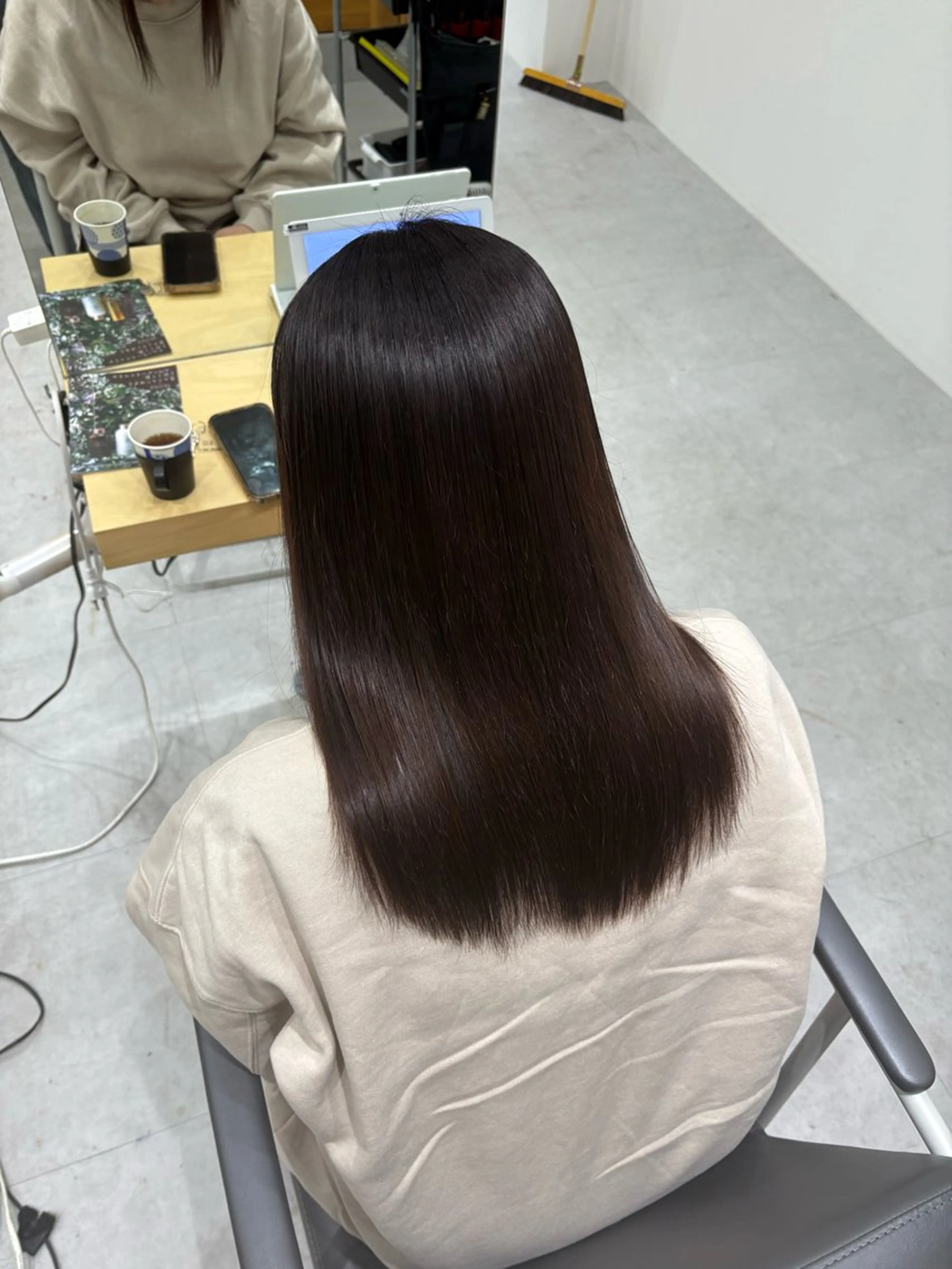 セミロング カラー ブリーチ 透明感カラー ダブルカラー 髪質改善 トリートメント ヘアカラー ダブルカラー/ 髪質改善💎安藤のヘアスタイル