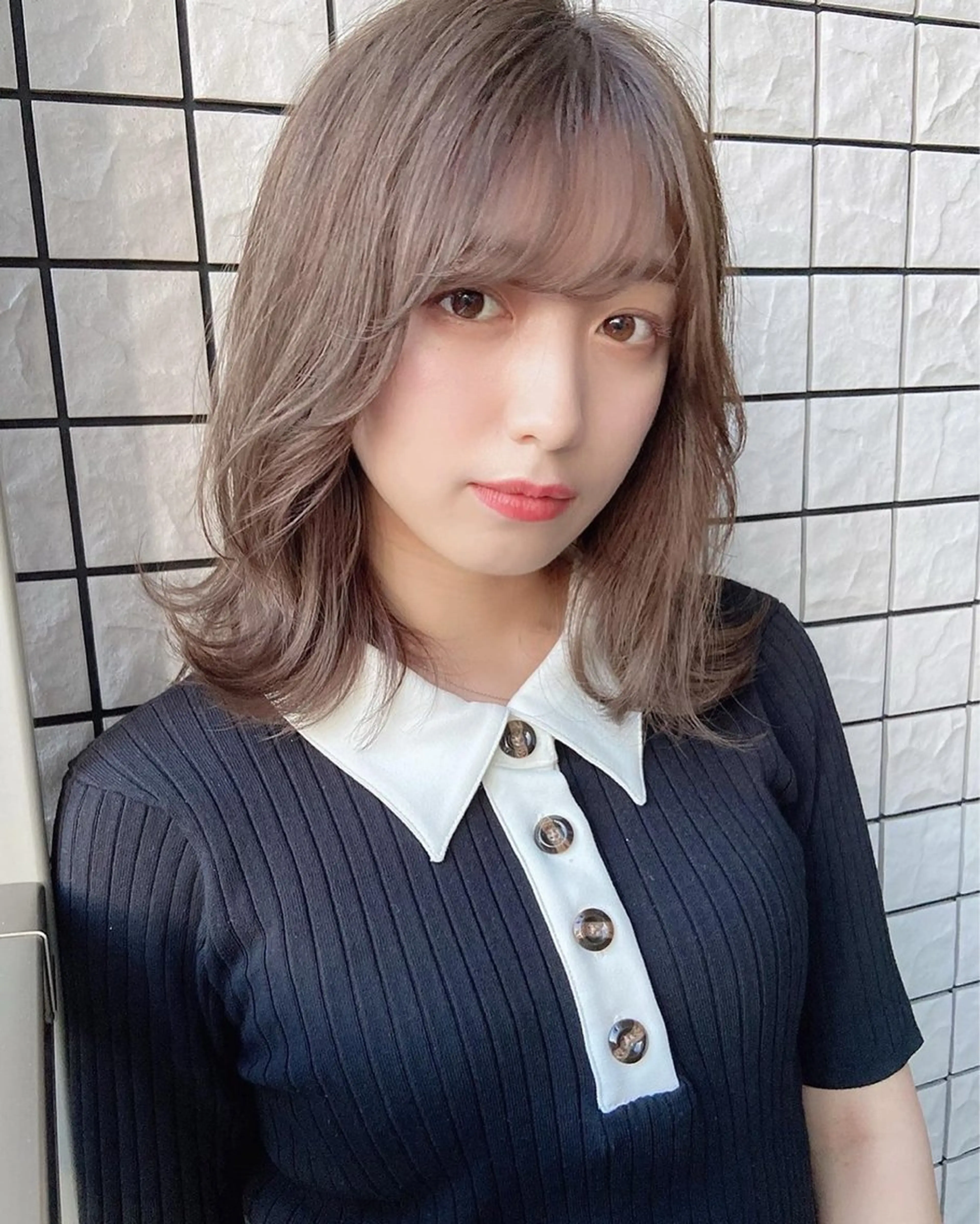 ミディアム カラー 金安 かんたのヘアスタイル