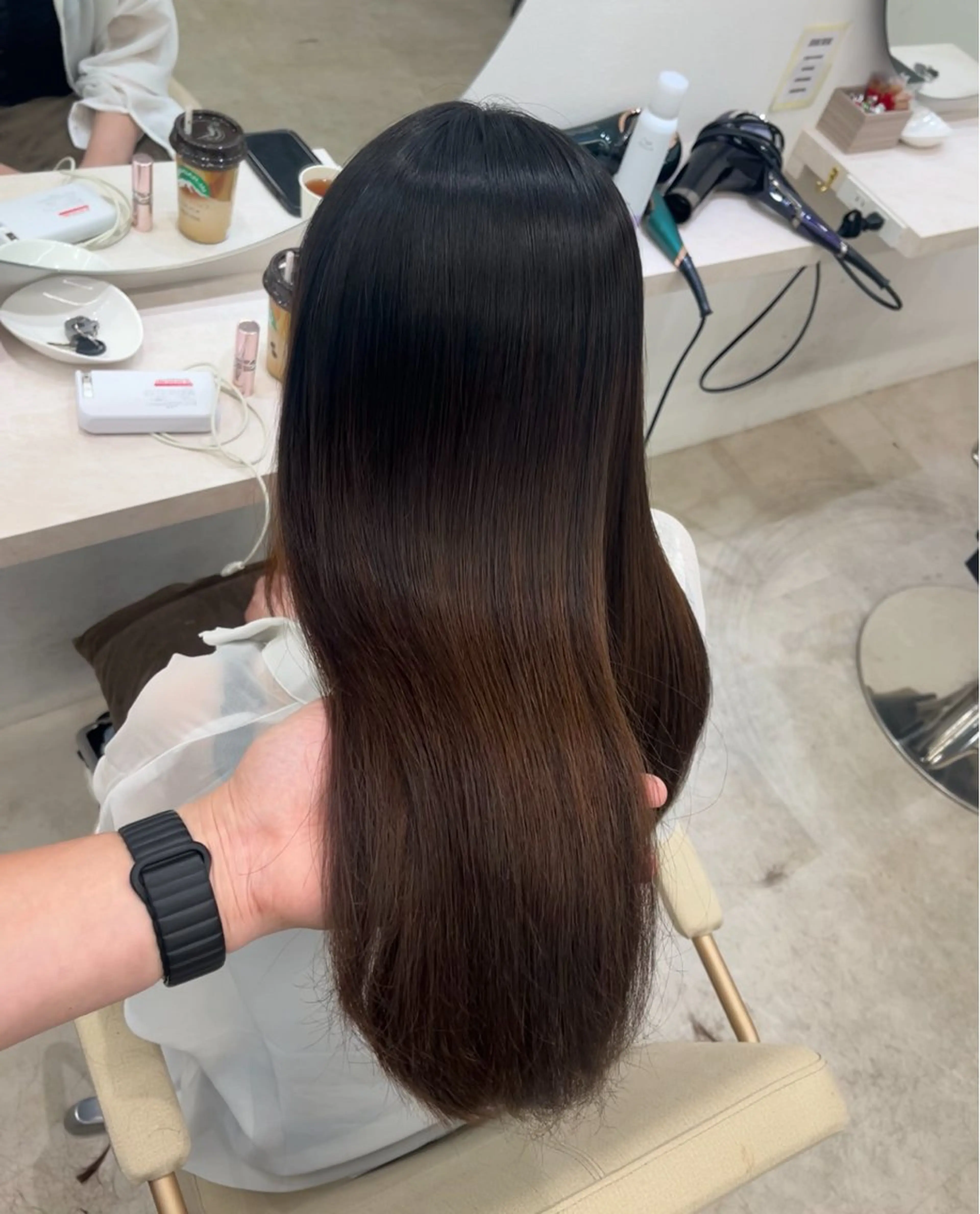 ロング カット 縮毛矯正 トリートメント 髪質改善/縮毛矯正 梅田茶屋町/西尾祐作のヘアスタイル