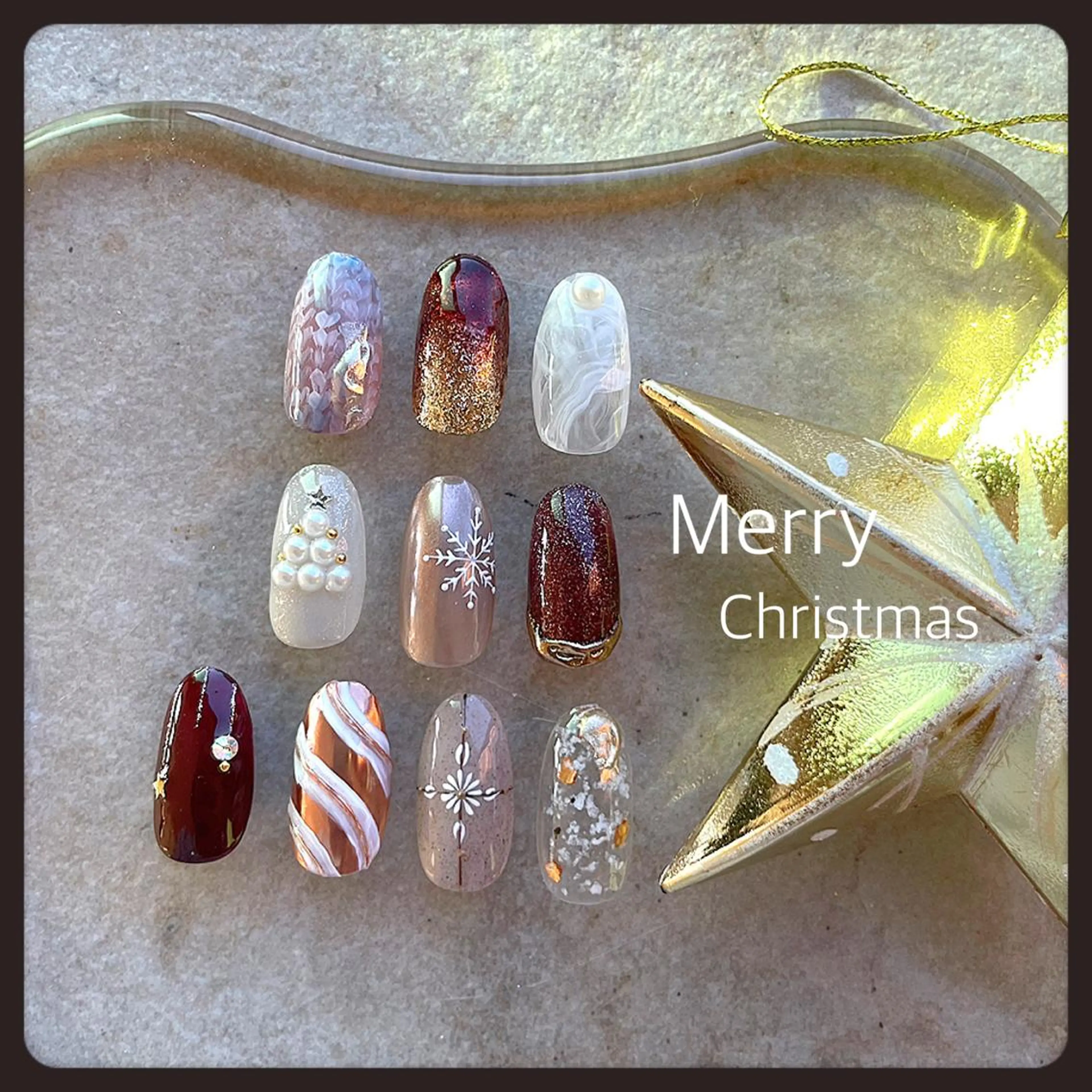 ネイル 冬ネイル クリスマス freex nail /ニュアンス/個性派のネイルデザイン