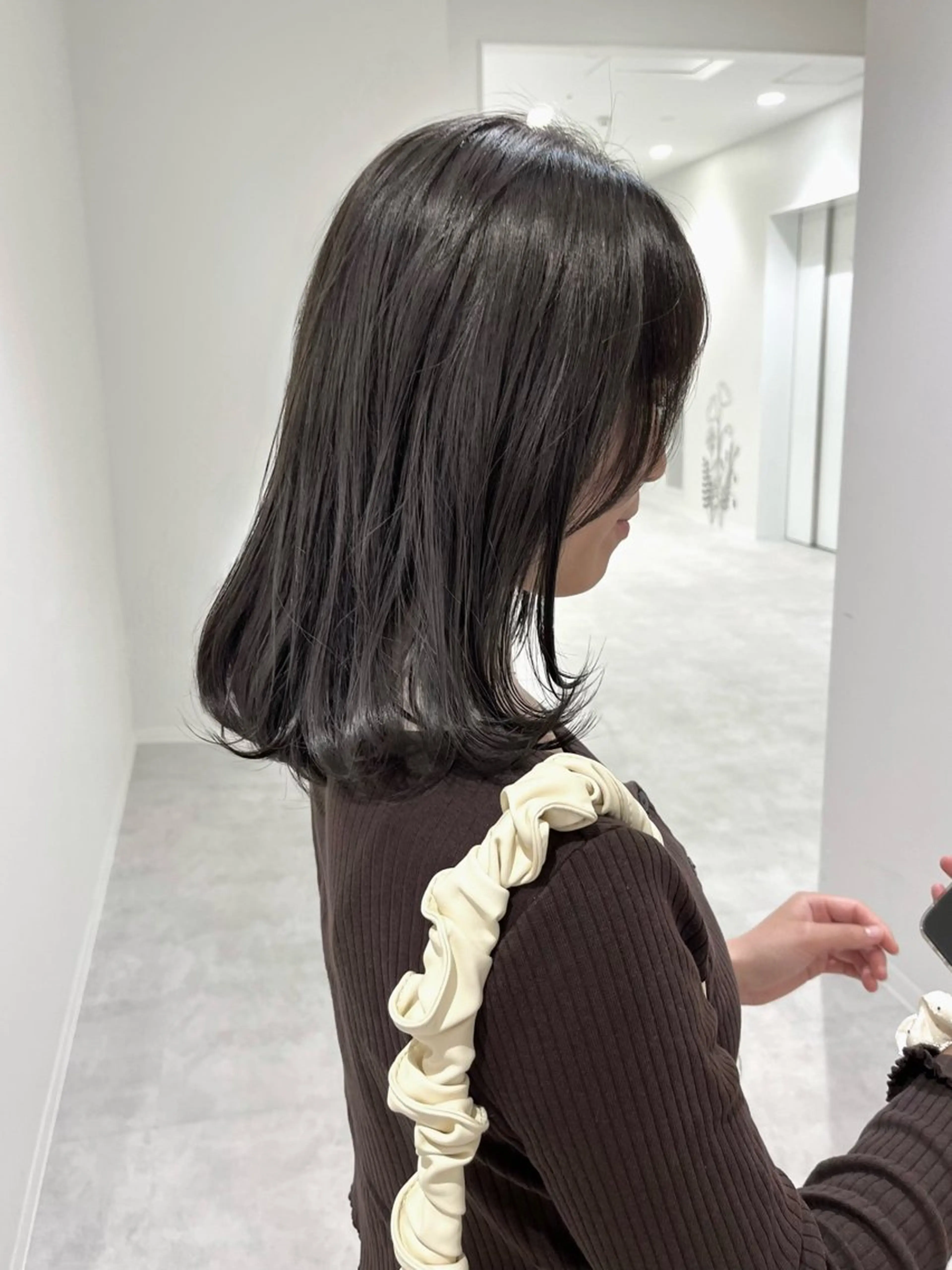 ミディアム カラー カット ヘアカラー トリートメント ダブルカラー /レイヤー/まゆのヘアスタイル