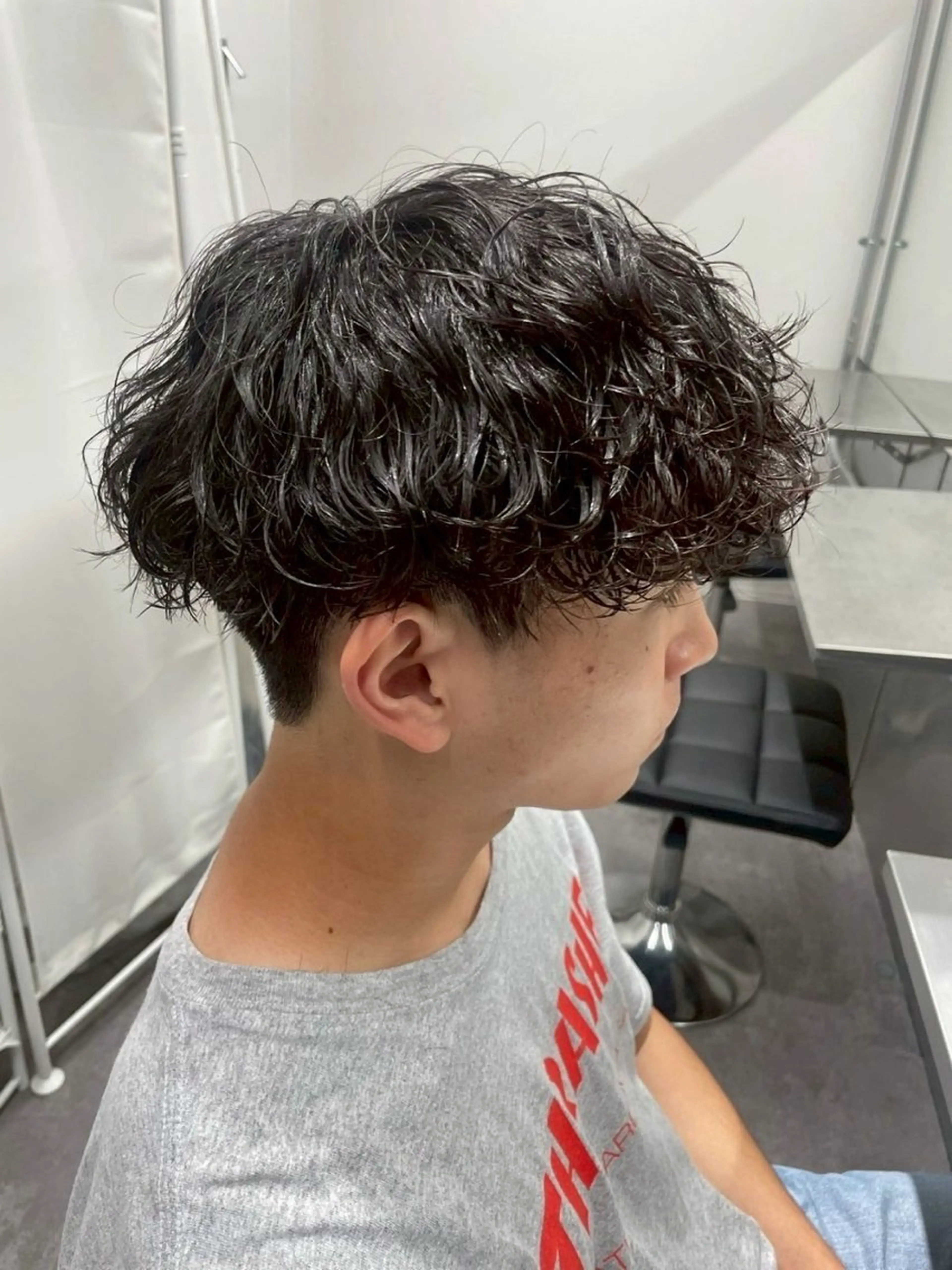 《🩵ᩚ新規メンズ限定🩵ᩚ》シャドウパーマ(前処理剤付き)＋1stepトリートメント✨️ミニモ学割の写真