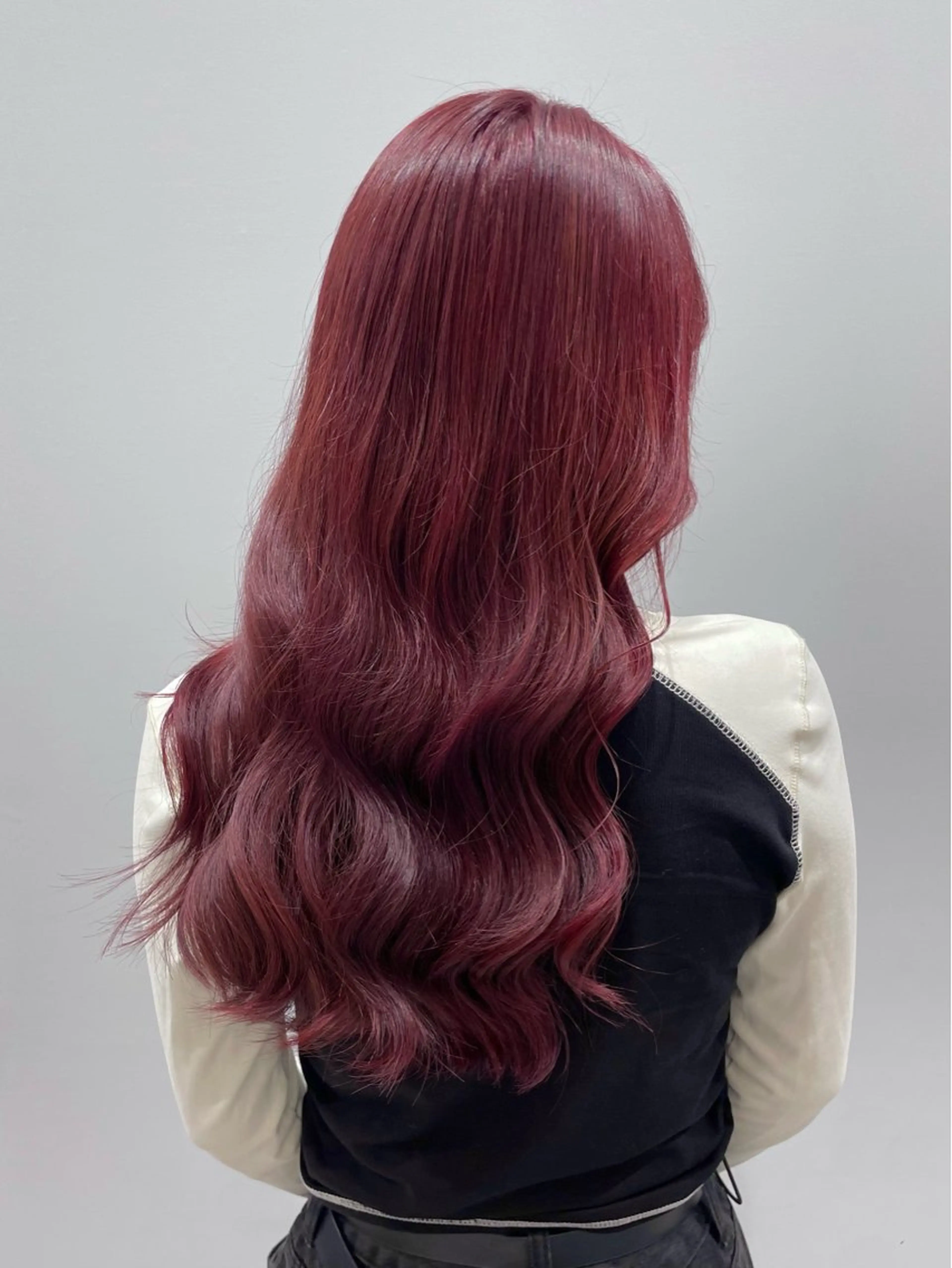 ロング カラー ヘアアレンジ ブリーチ ダブルカラー ブリーチなしカラー レッドカラー Hair&Make Allureのヘアスタイル