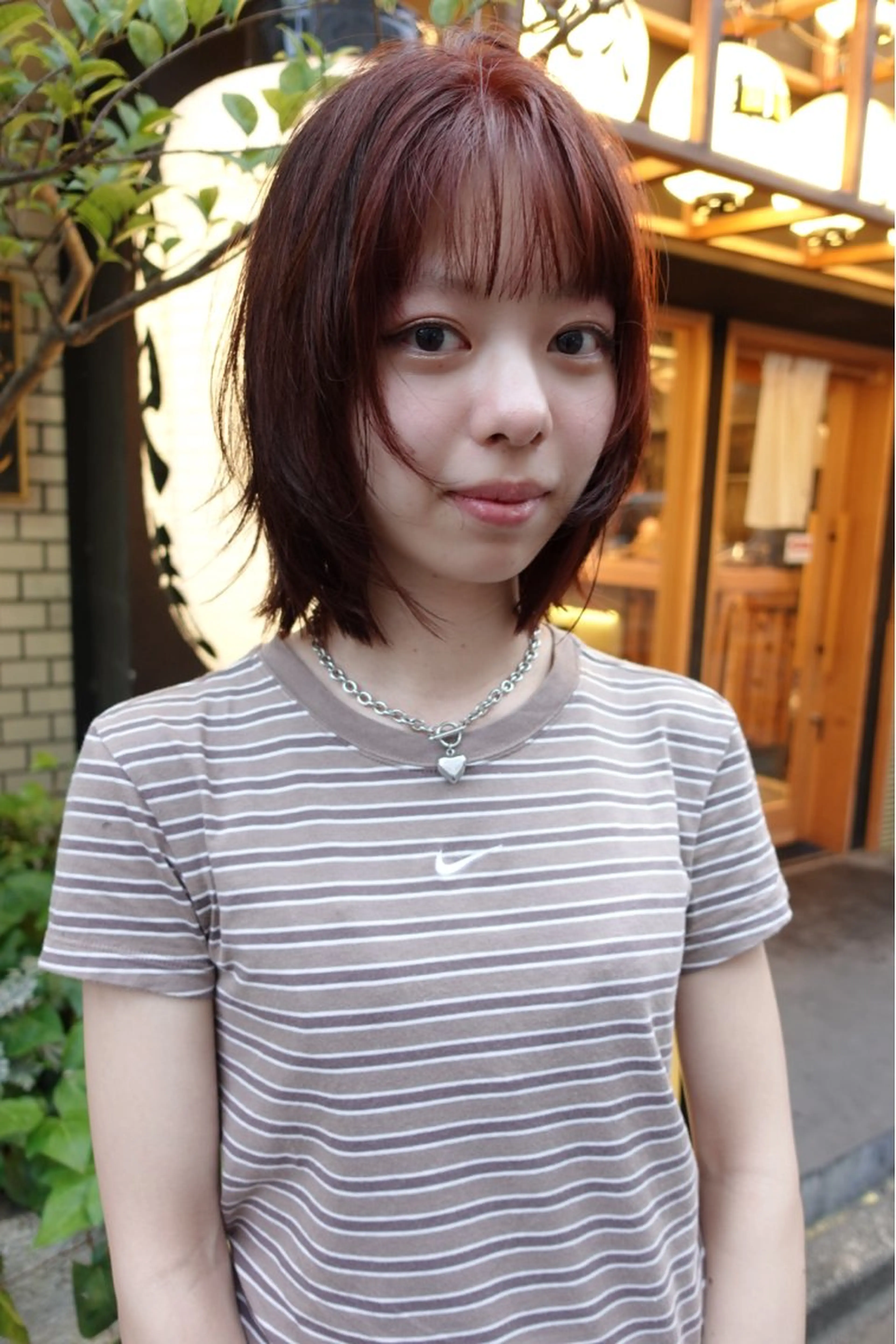 ミディアム カラー 顔周りレイヤー/韓国 ブリーチminamiのヘアスタイル