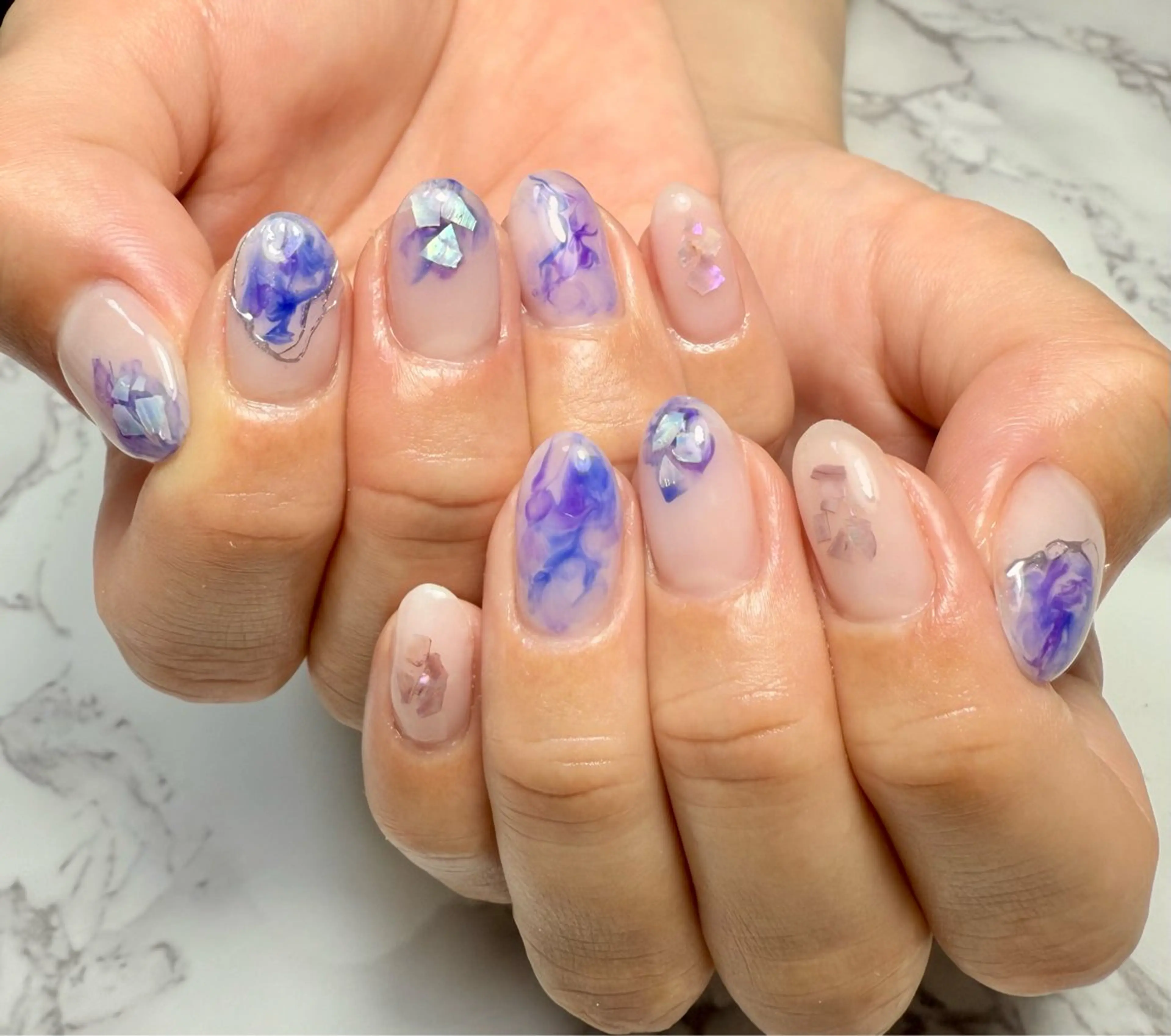 ネイル アニマル柄 アートネイル チークネイル フレンチネイル 氷ネイル・うるうるネイル M.N_ nailのネイルデザイン