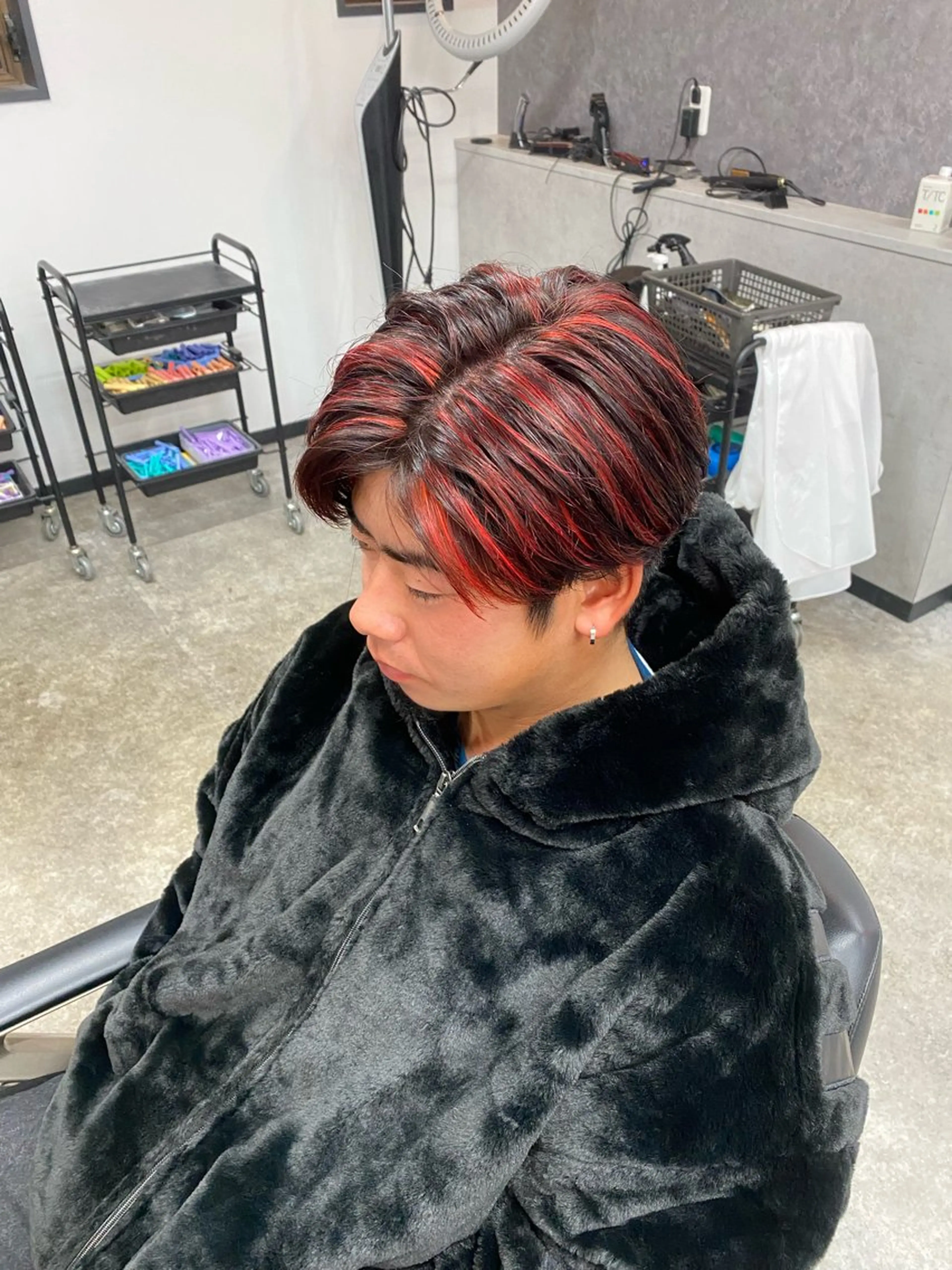 ショート カラー メンズ カット ヘアカラー メンズ専門美容師 BORDO/神谷のヘアスタイル