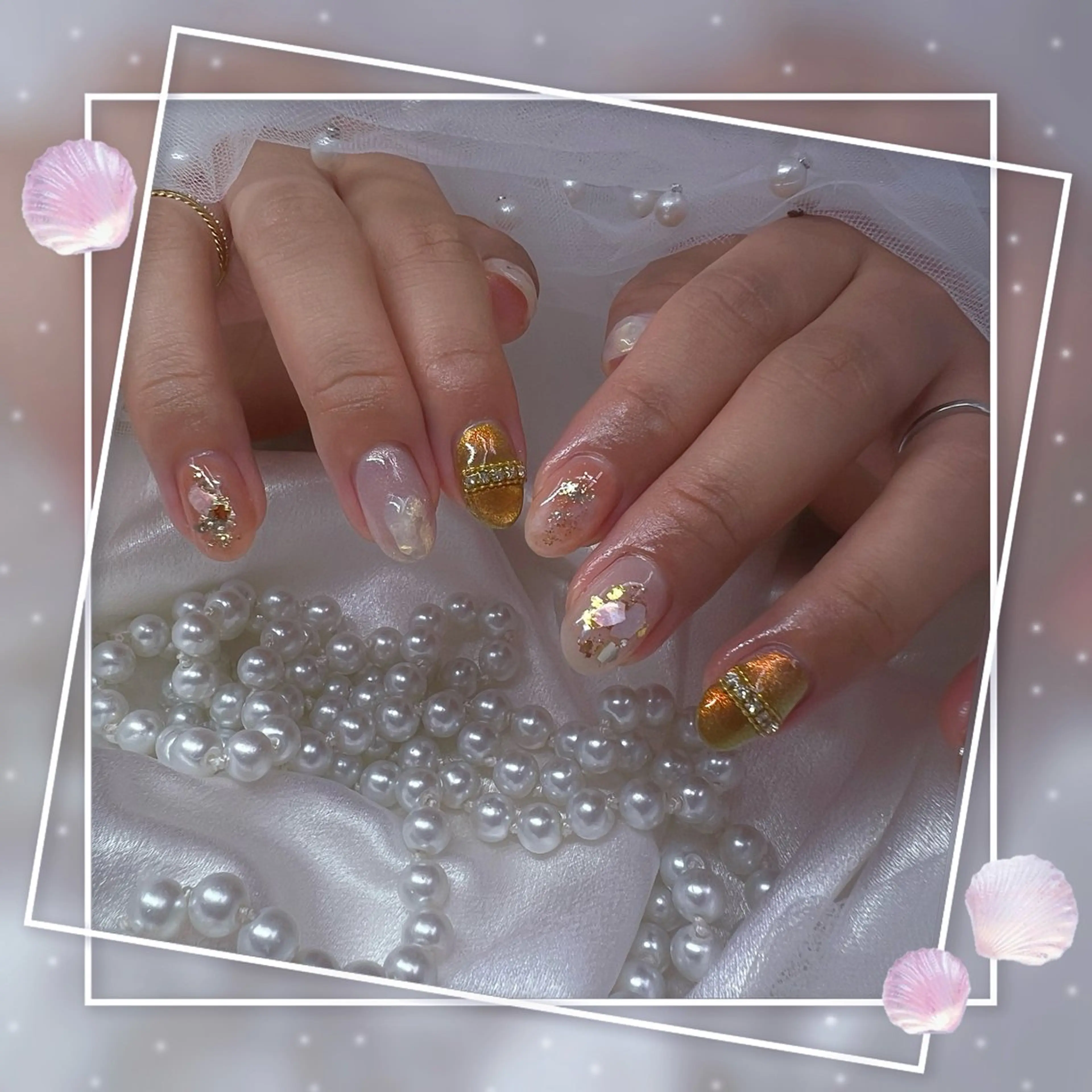 ネイル チークネイル フレンチネイル グラデーション マグネットネイル マグネットフレンチ ハンドネイル ハンドケア Chill Nailsalonのネイルデザイン