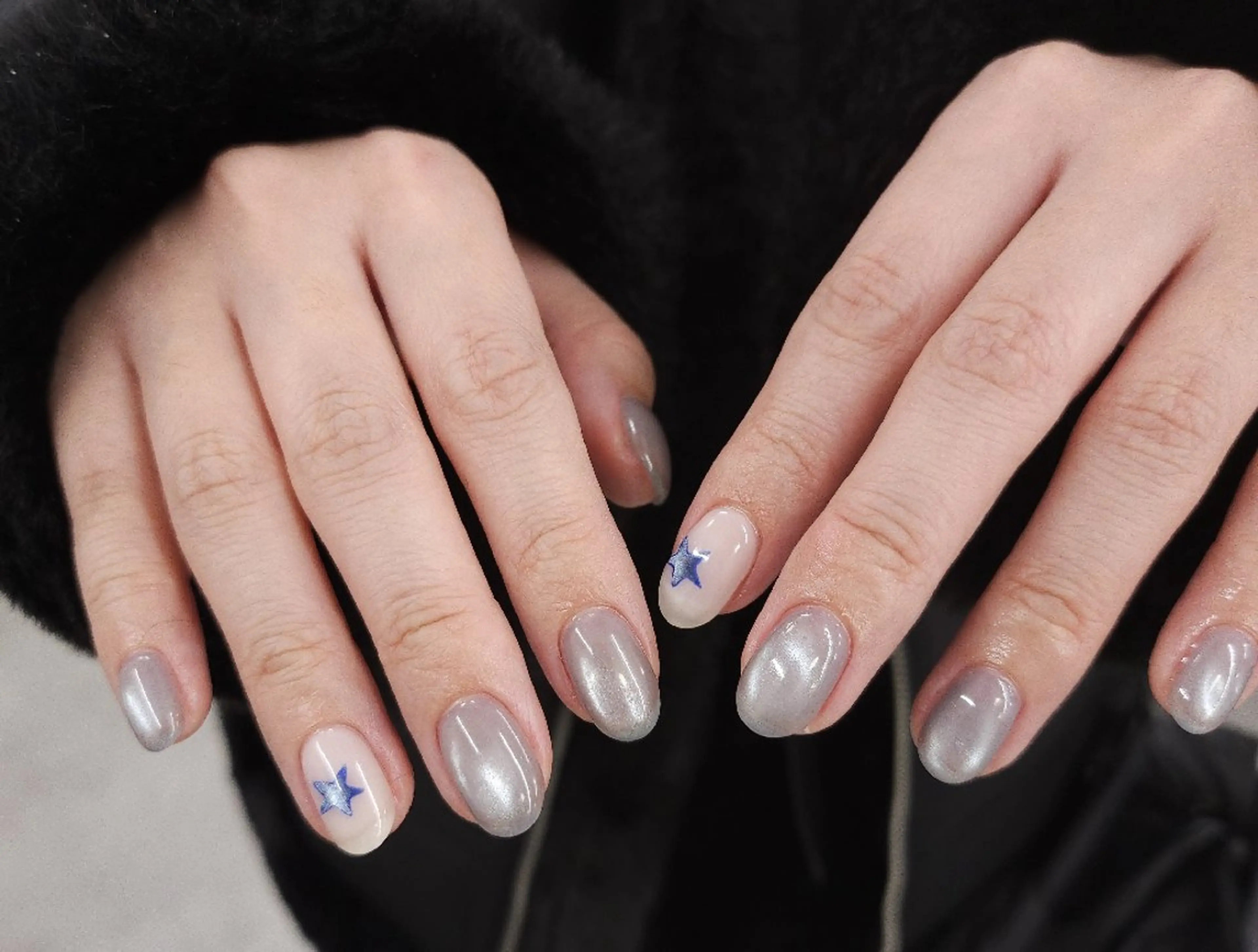 ネイル アートネイル ジェルネイル マグネットネイル パラジェル 冬ネイル puku nail 🌼kazu🌼のネイルデザイン