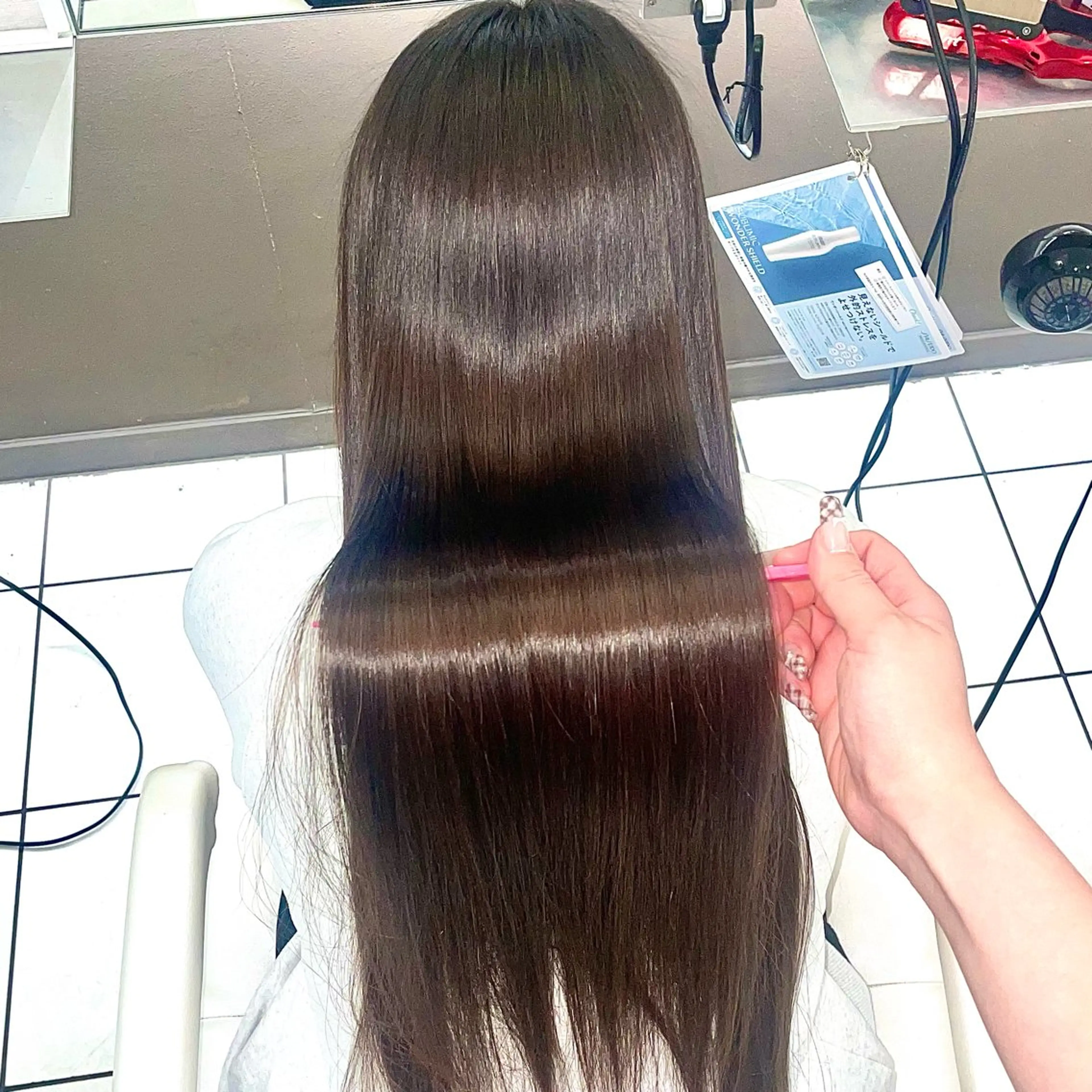 ロング 縮毛矯正 トリートメント ダブルカラー/艶髪 🪽minoriのヘアスタイル