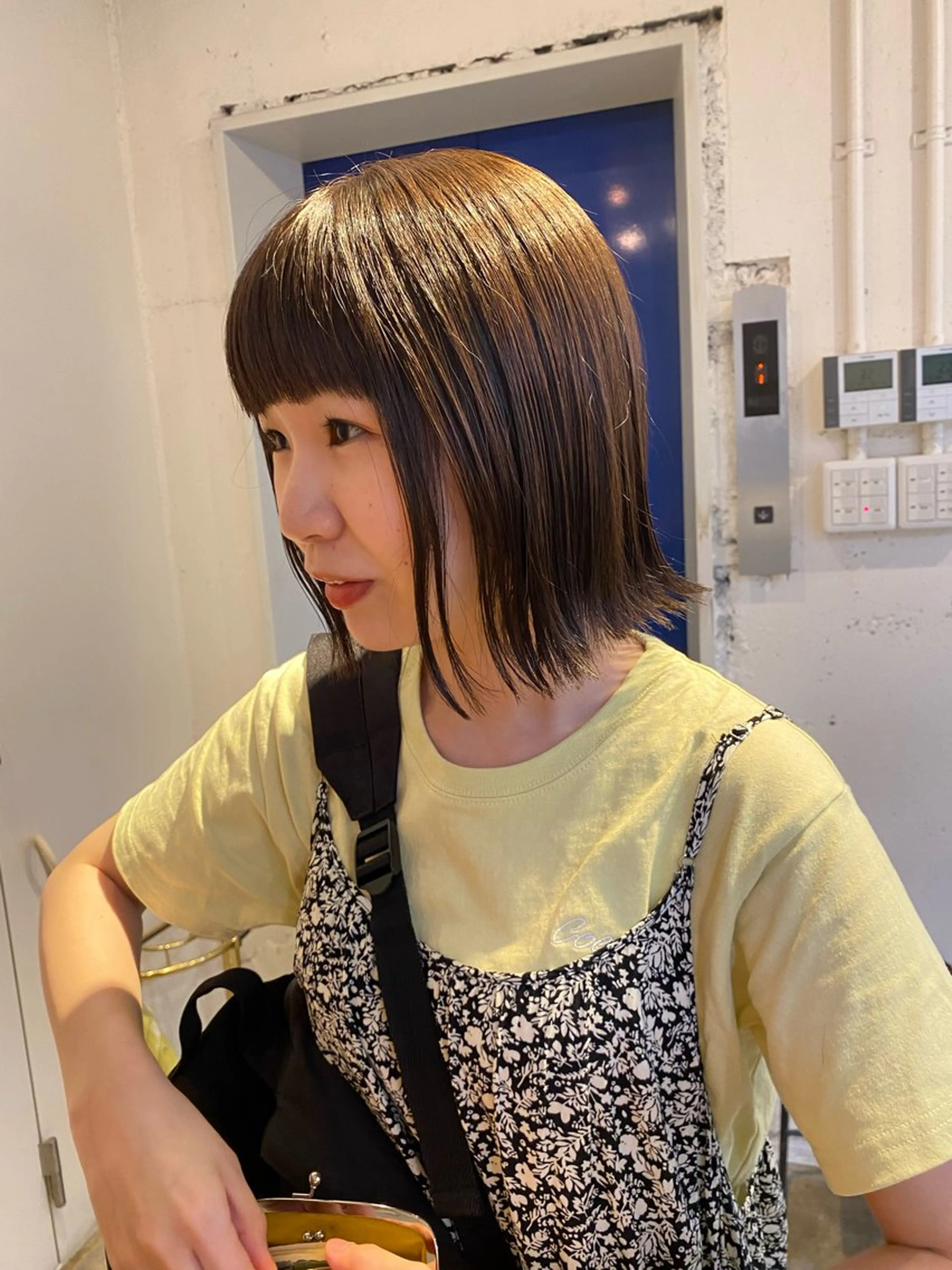 ミディアム カラー レイヤーボブ/ 艶カラー/サナ🌼のヘアスタイル