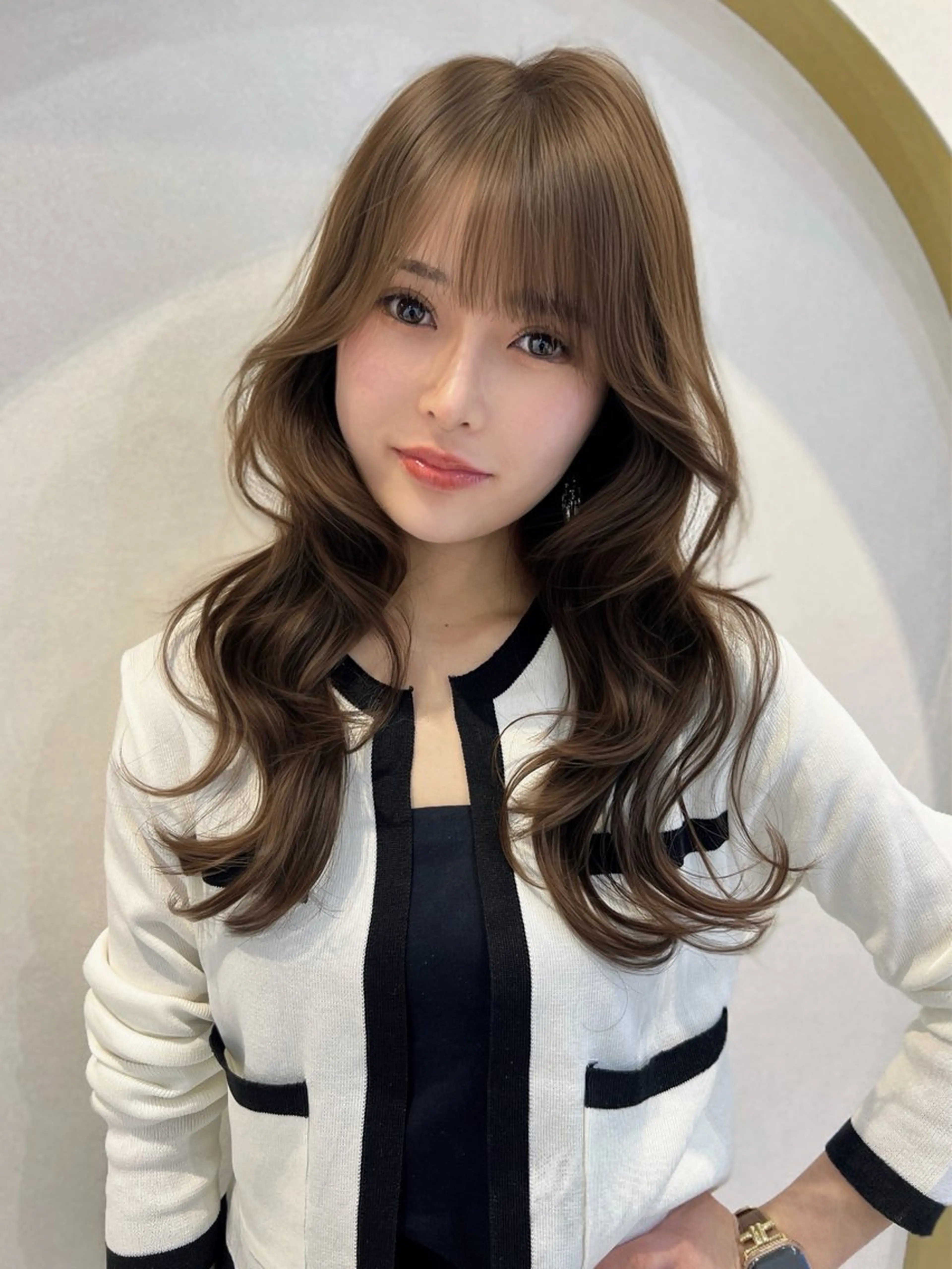 セミロング 小田裕也 チャンモリパーマのヘアスタイル