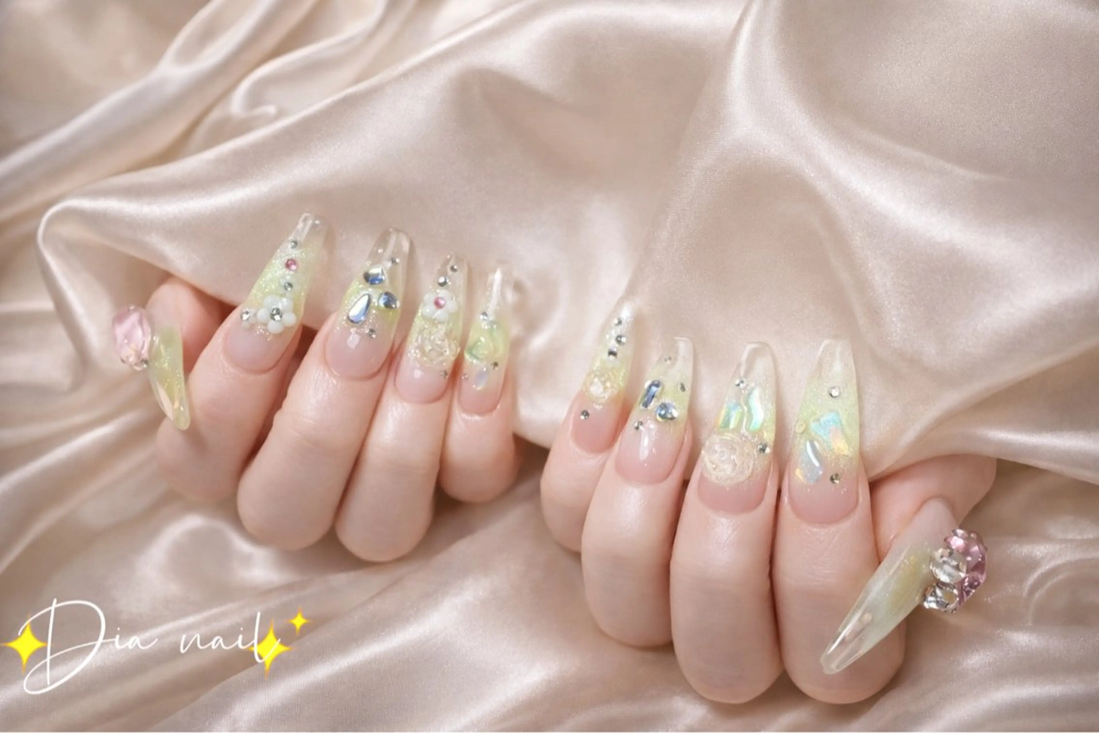 ネイル チークネイル ジェルネイル グラデーション マグネットネイル ニュアンスネイル Di'a nail ネイルサロンのネイルデザイン