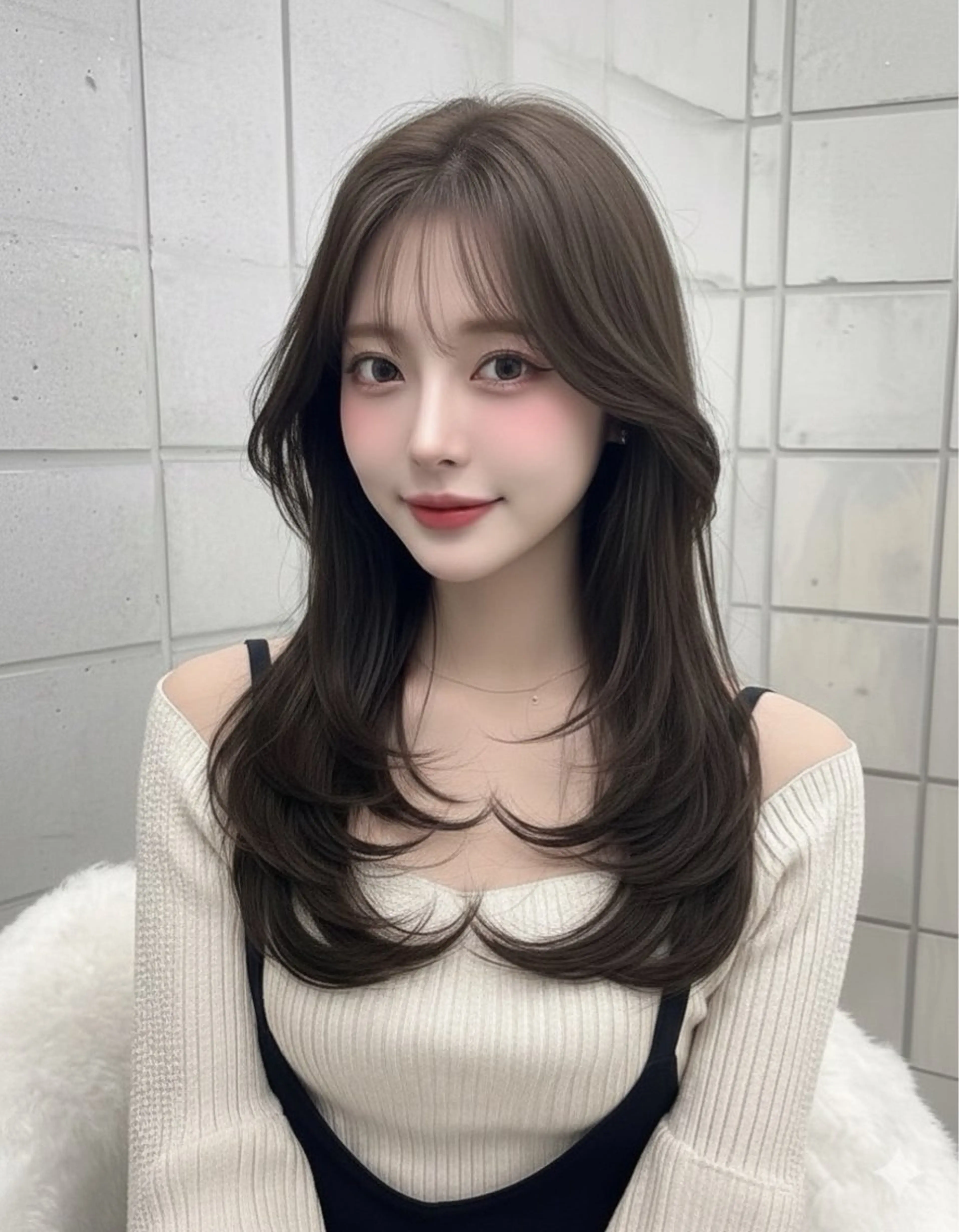 【1番人気🎀】透明感カラー+髪質改善トリートメント🩰の写真