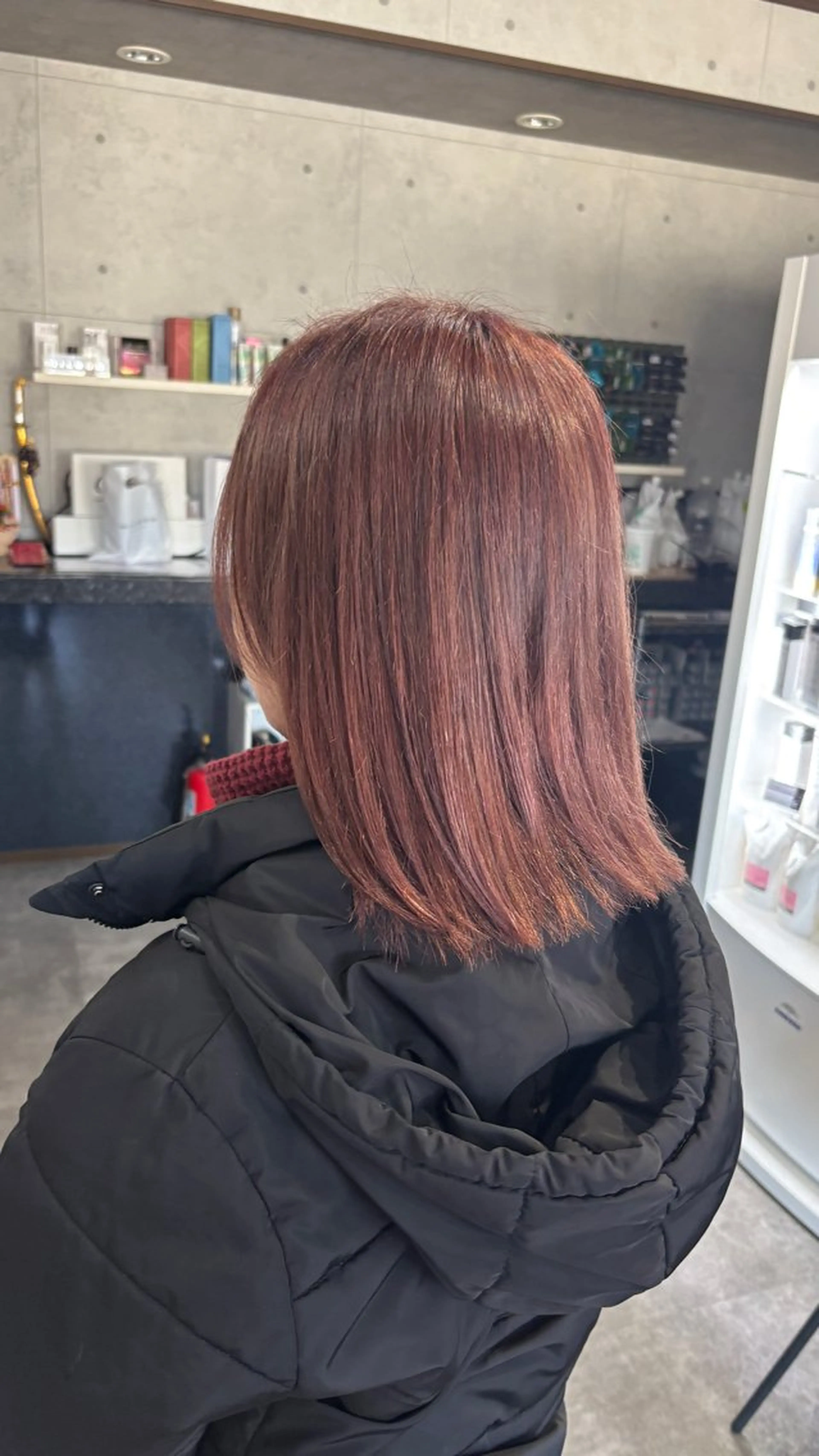 セミロング ショートボブ ボブ ハイライト 髪質改善 レイヤーカット カット ヘアカラー REVE美容室 REVEマツエクのヘアスタイル