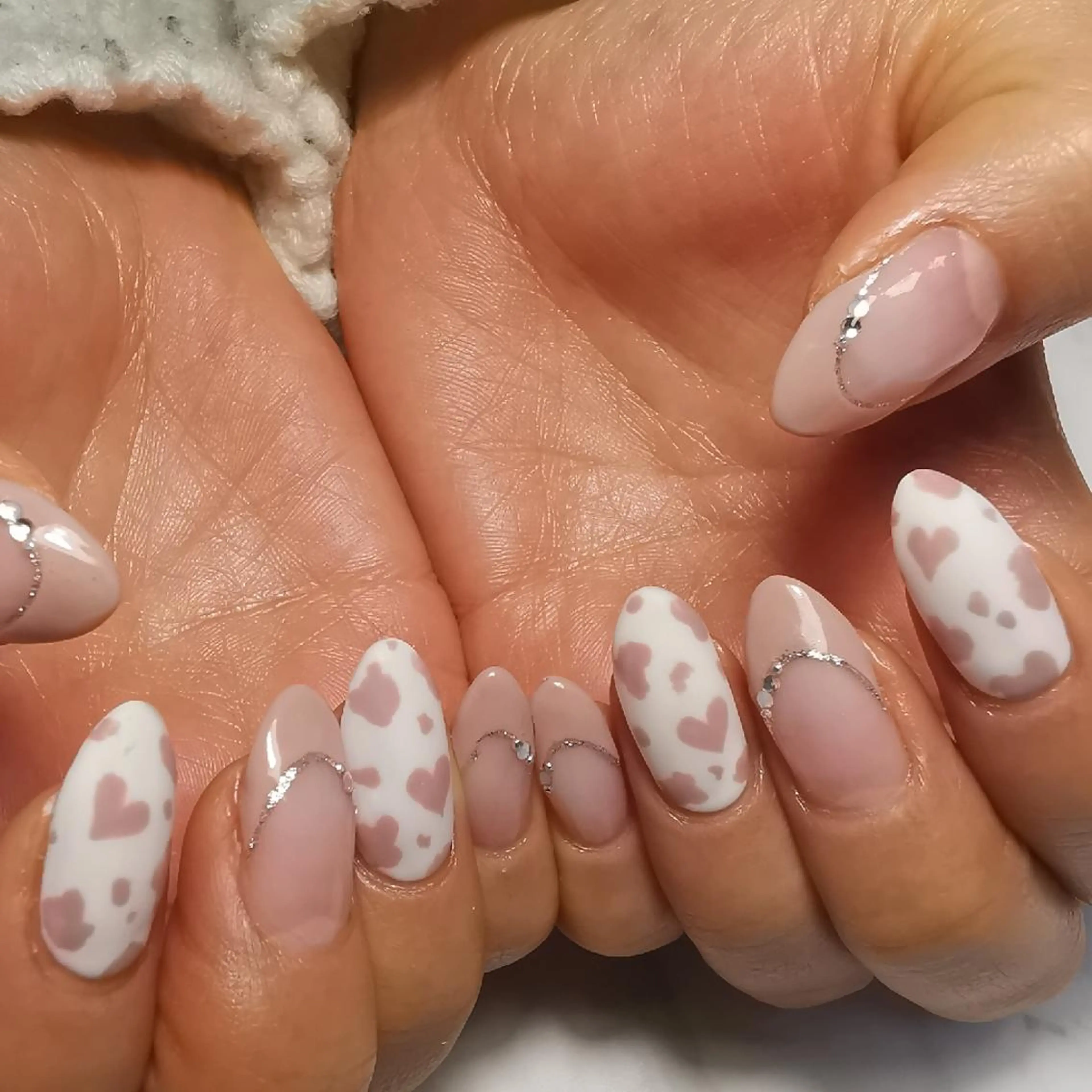 ネイル ハート 持ち込み ハンドネイル reve あやののネイルデザイン