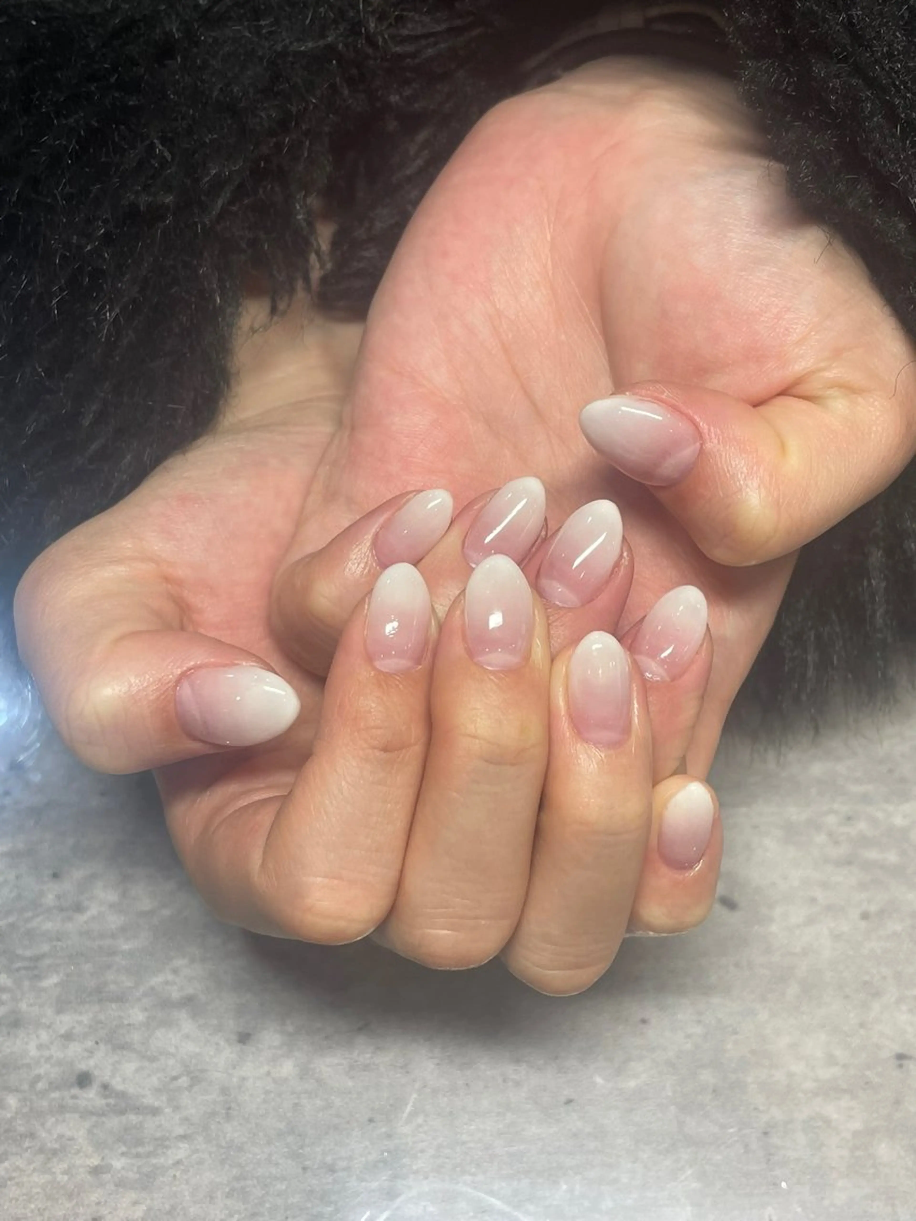 ネイル グラデーション ホワイト MOUTONNAIL 森尾のネイルデザイン