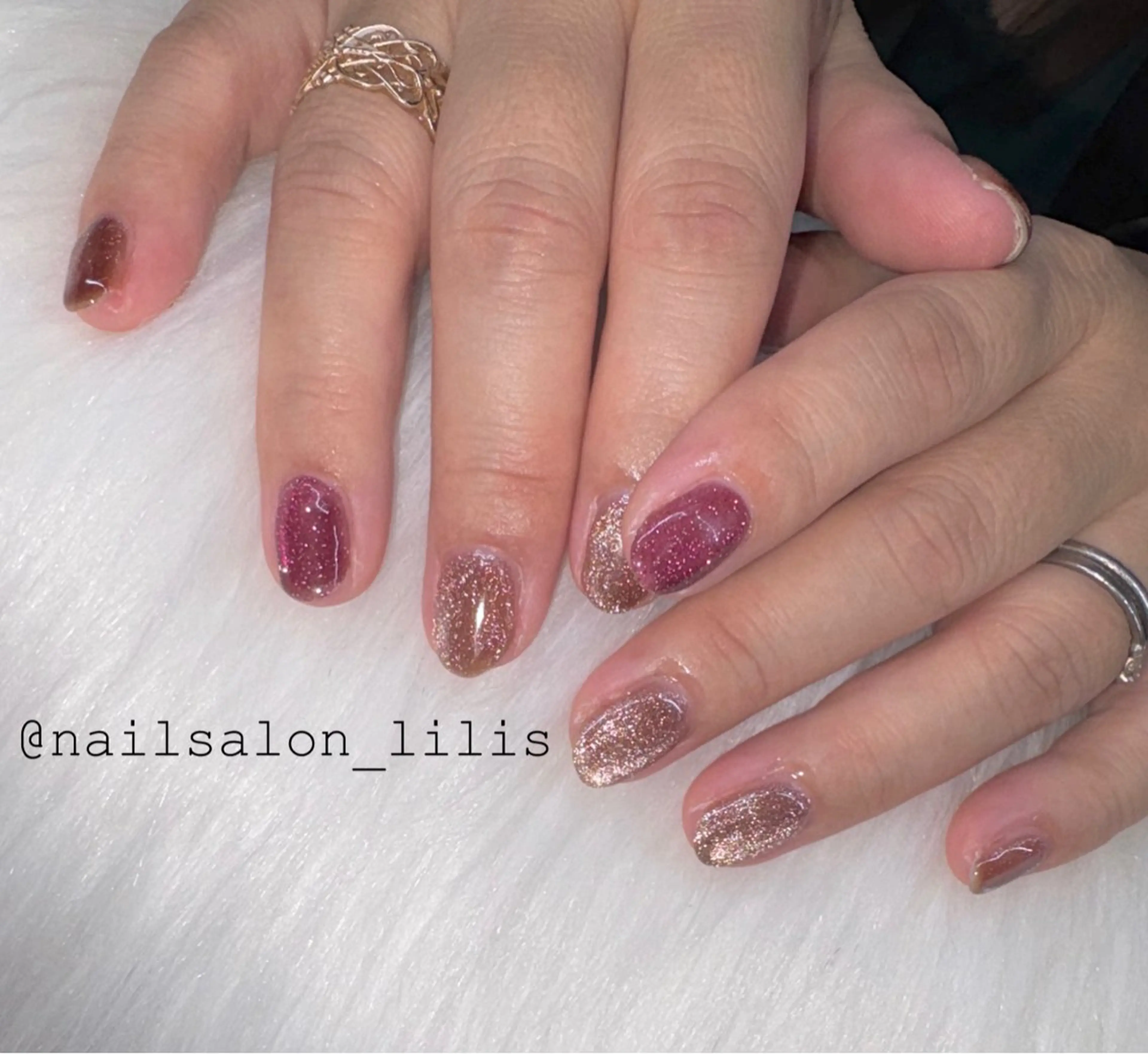ネイル マグネットネイル ハンドネイル nailsalon Lilisのネイルデザイン
