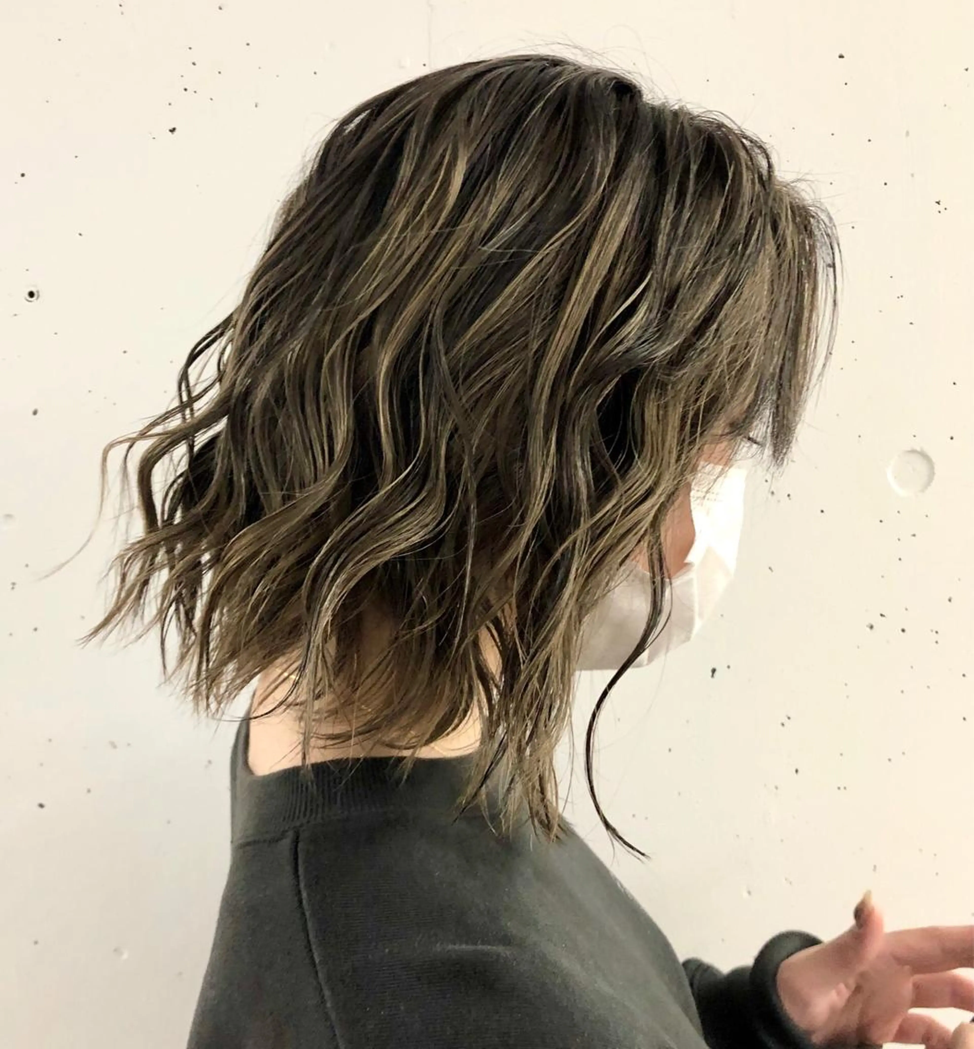 ショート カラー ハイライトカラー ハイライト カット ヘアカラー 縮毛矯正 トリートメント 難波/心斎橋/ボブ/ 髪質改善/ハイトーンのヘアスタイル