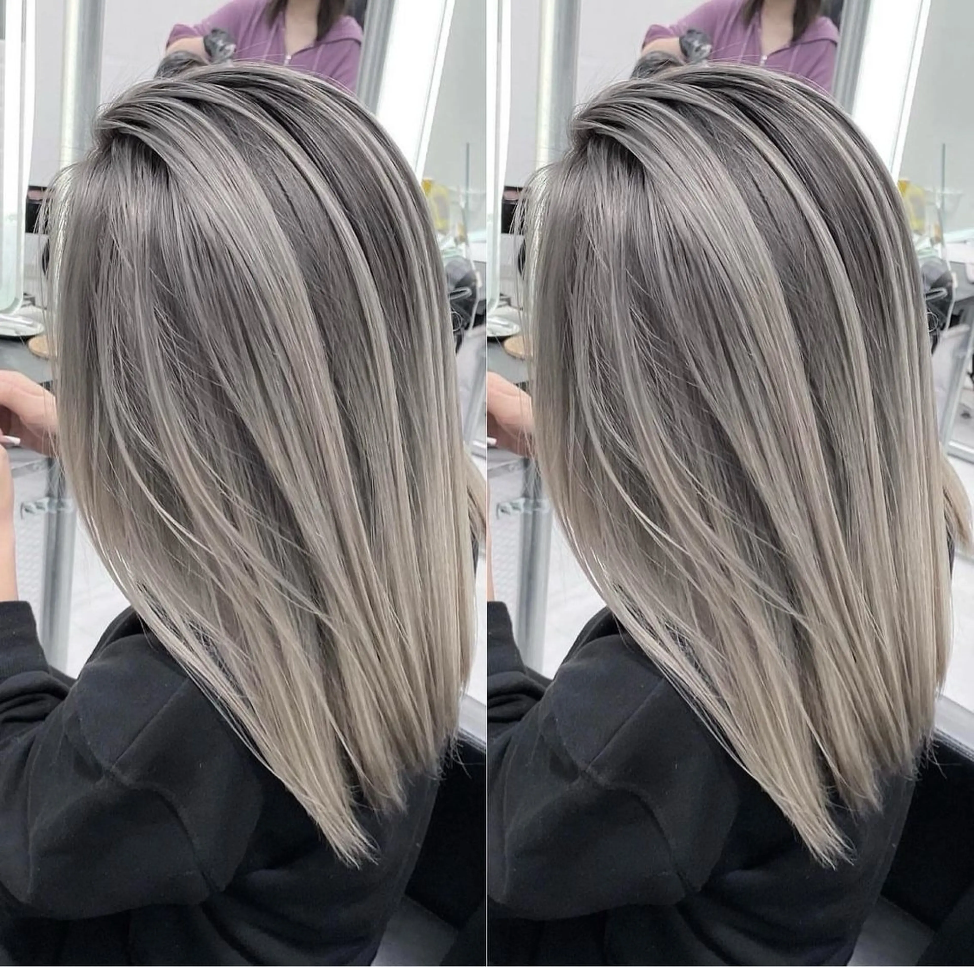 ロング カラー フェード・メッシュ ハイトーン/fumaのヘアスタイル