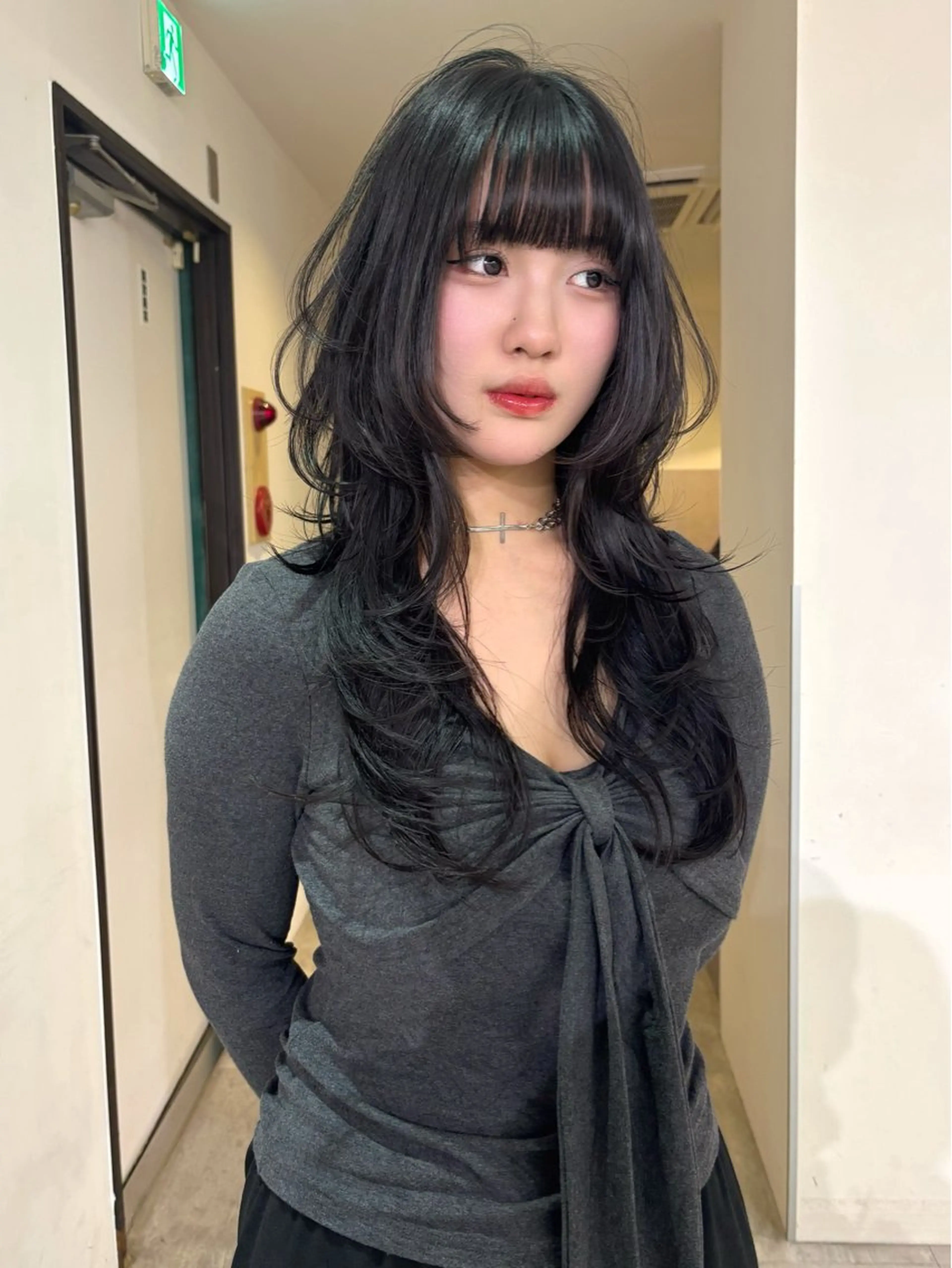 ロング カラー カット ヘアカラー mizuki/ピンク ベージュ.レイヤーのヘアスタイル