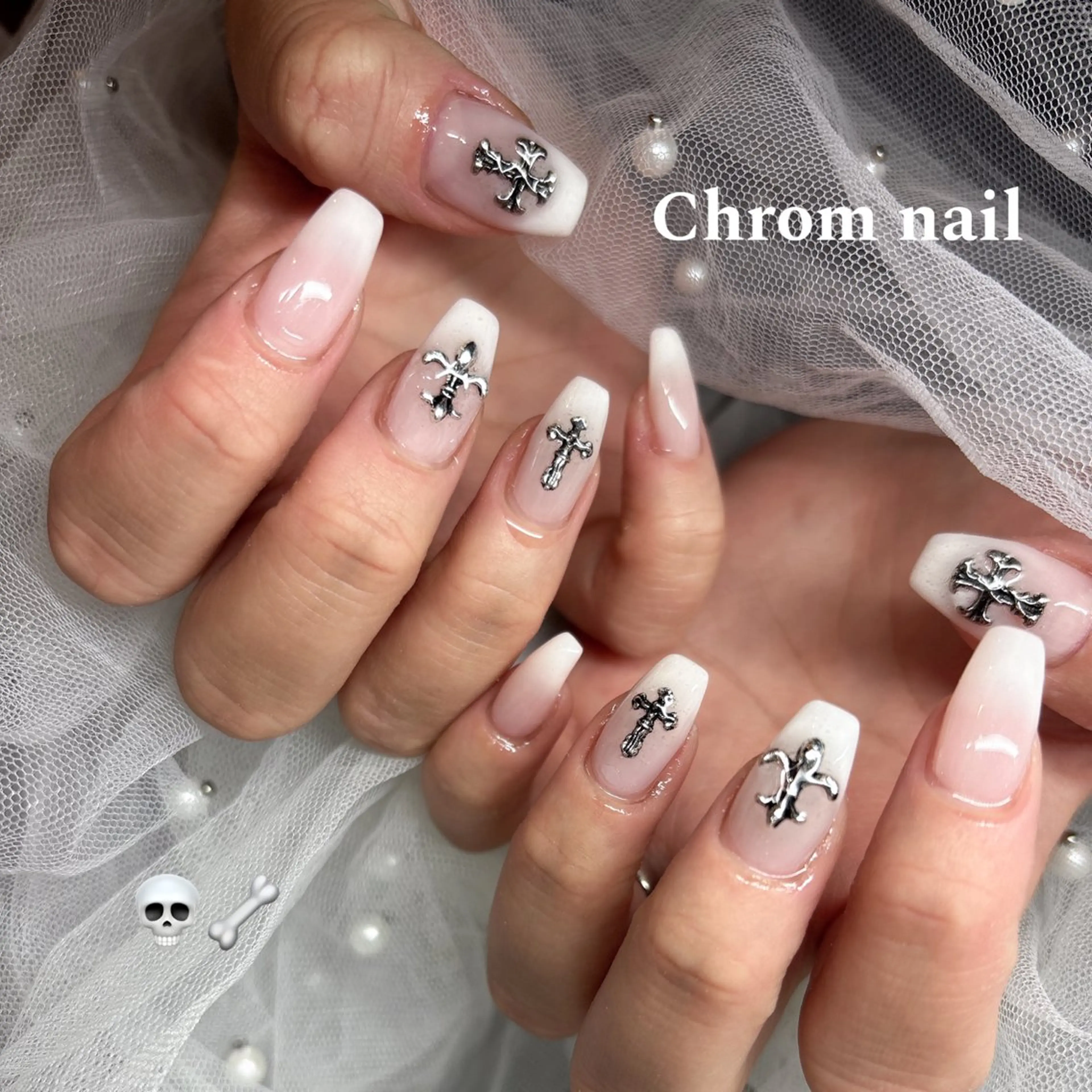ネイル 韓国ネイル ロングネイル ピンク スカルプネイル happiness nailのネイルデザイン