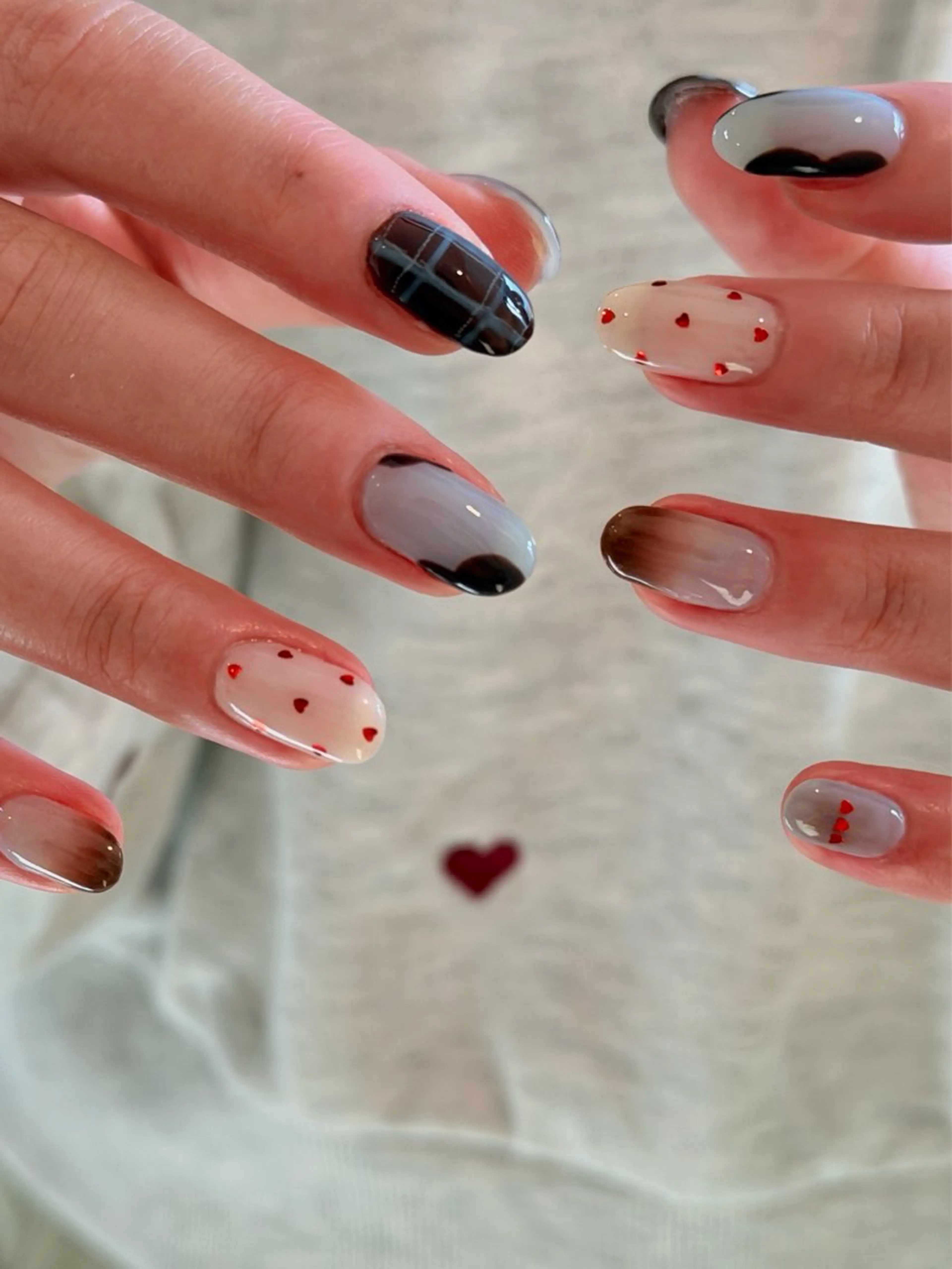 ネイル ハンドネイル なんば堀江/育爪施術 ニュアンス✻Kaphのネイルデザイン