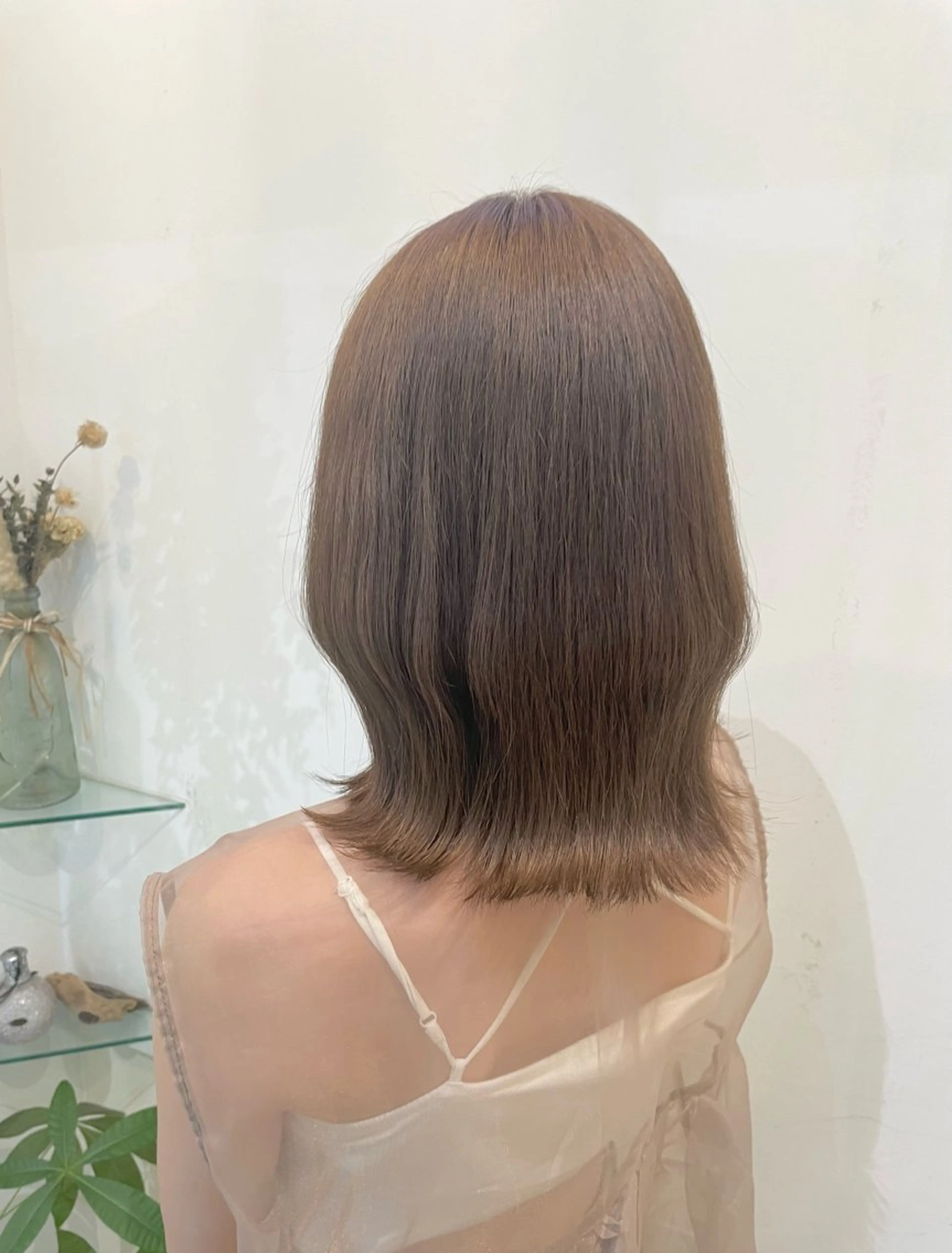 ミディアム カラー カット ヘアカラー トリートメント 髪質改善カラー🤍 エクステ✨君島由実子のヘアスタイル