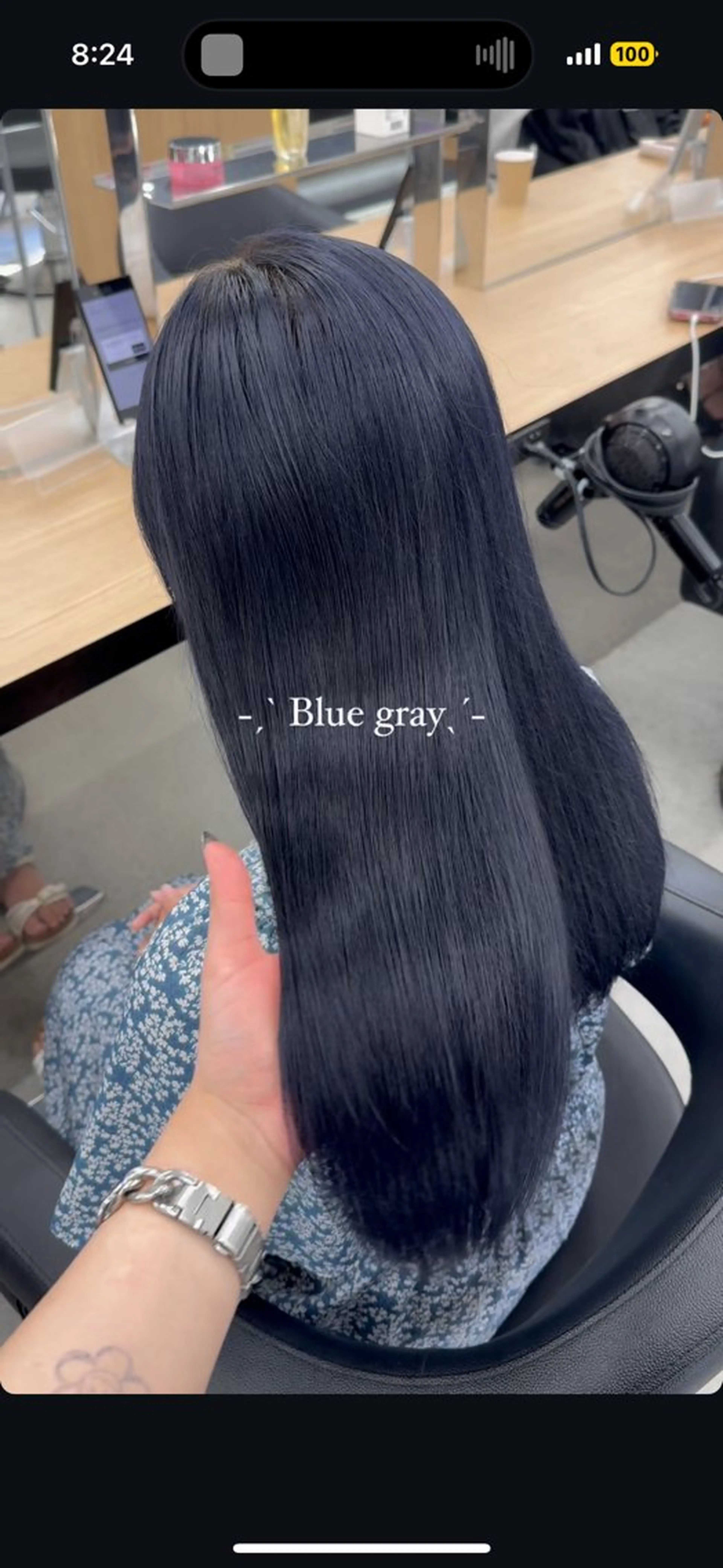 ロング カラー 暗髪🩶ラベンダー/ ブルー/ユウナ🤍のヘアスタイル